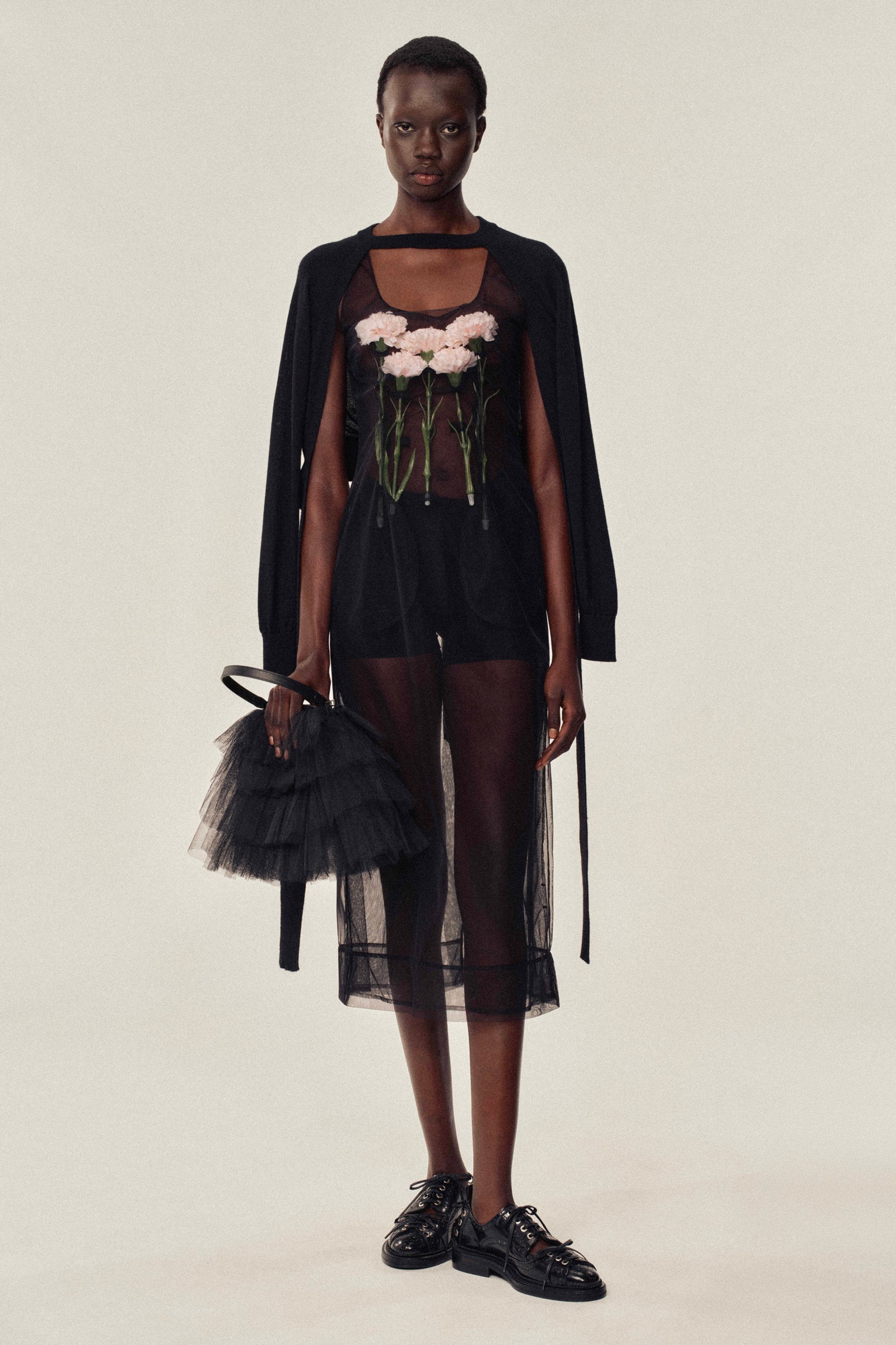 Simone Rocha Carnation Dart Dress Black – Rosens Stockholm