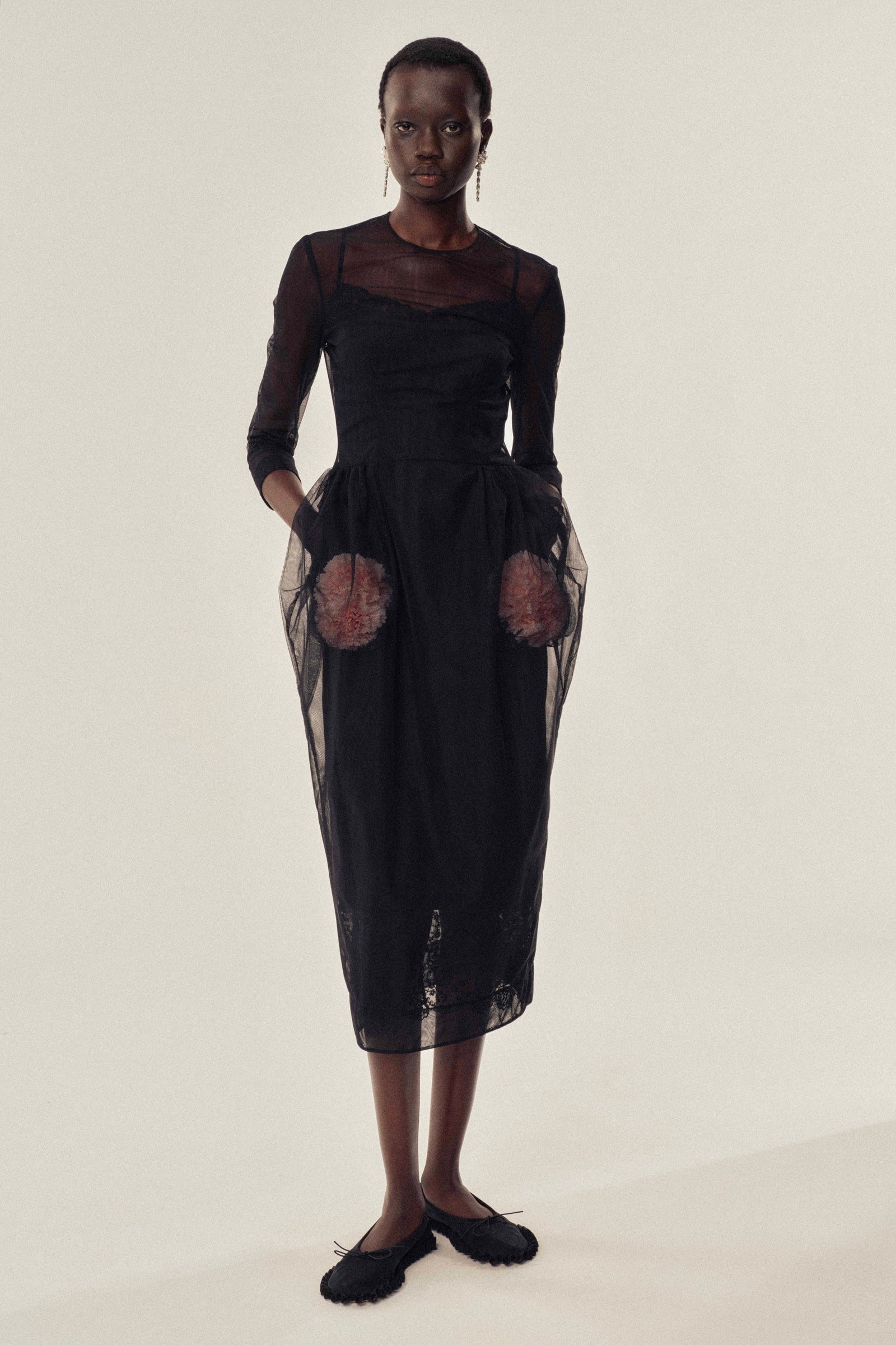 Simone Rocha Stuffed Carnation Pocket Dress (also available in