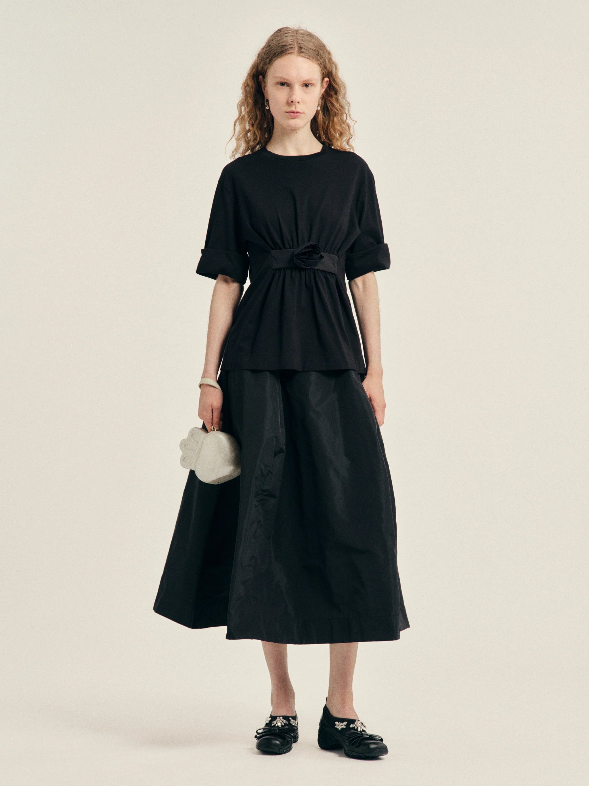 Simone Rocha Taffeta Skirt - Black