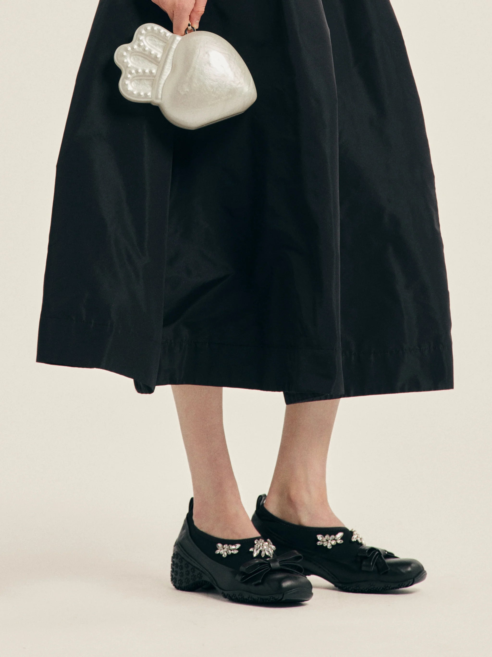 Simone Rocha Taffeta Skirt - Black