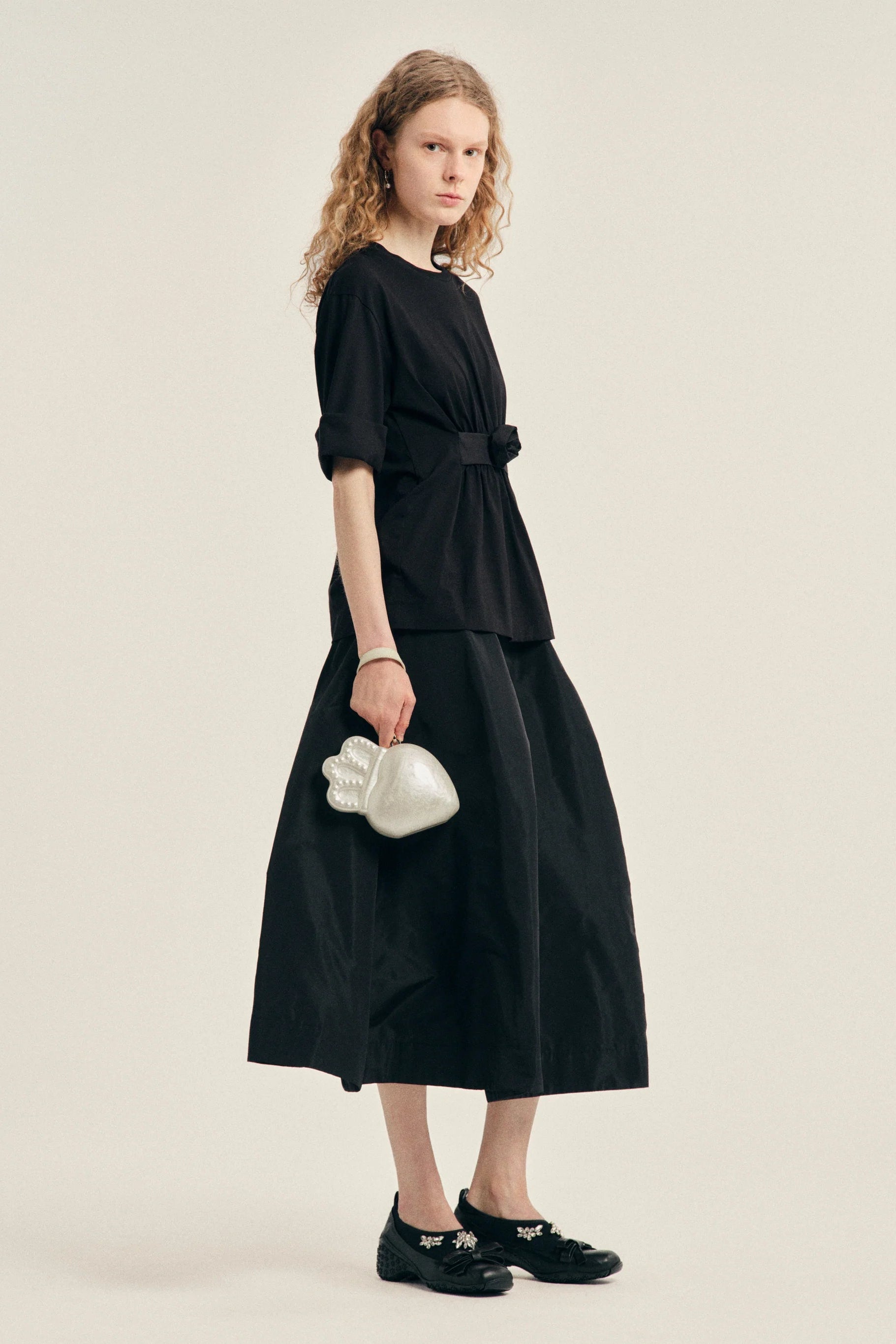 Simone Rocha Taffeta Skirt - Black