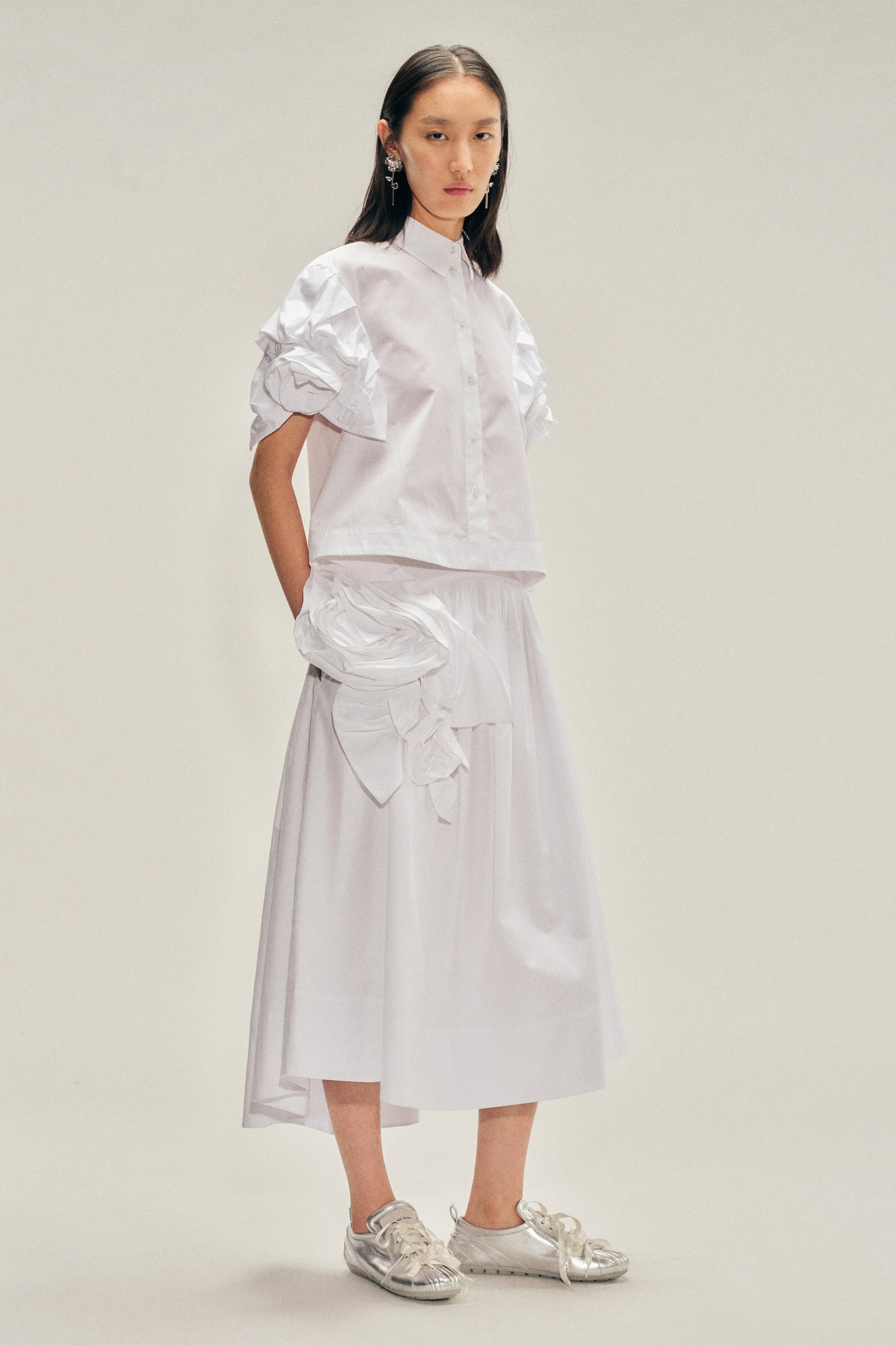 Simone Rocha Pressed Rosette Basque Skirt