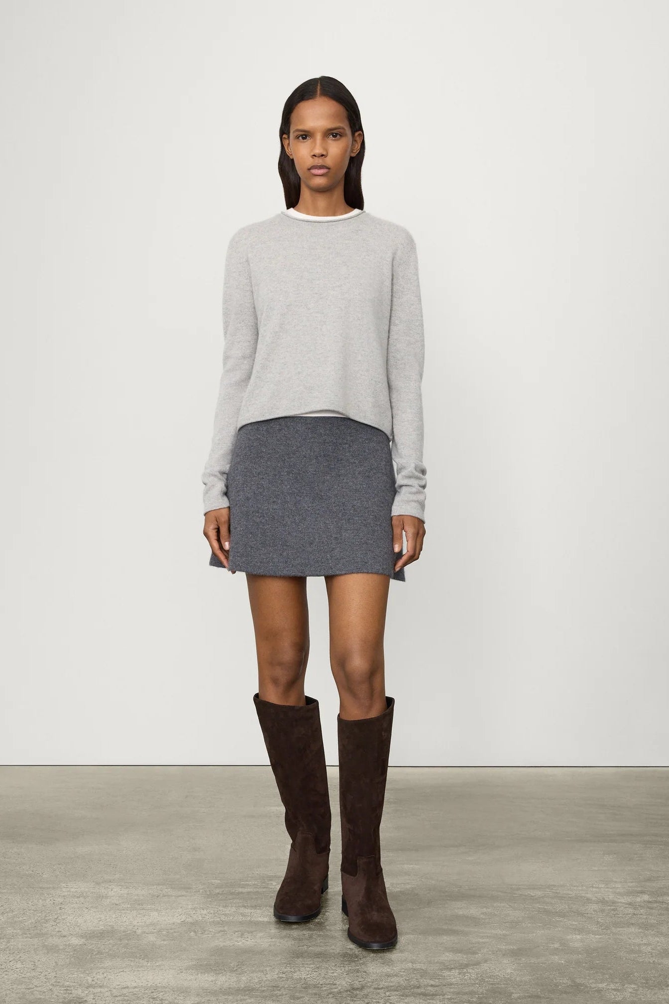 Lisa Yang Ida Sweater in Dove Grey