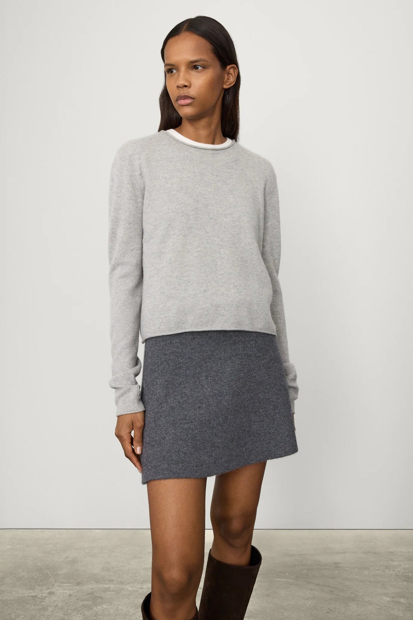 Lisa Yang Ida Sweater in Dove Grey