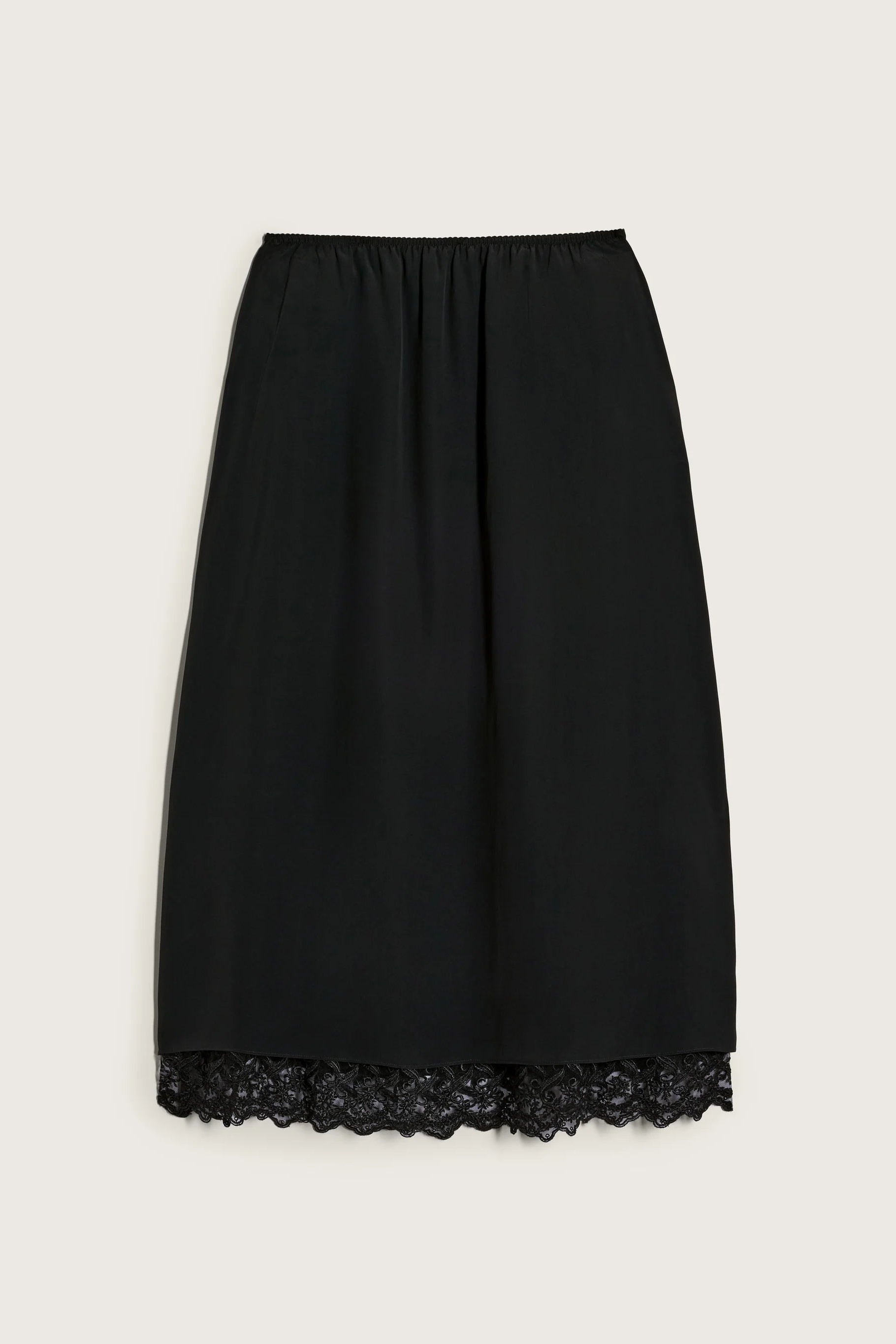 Simone Rocha Lace Trim Negligee Skirt in Black