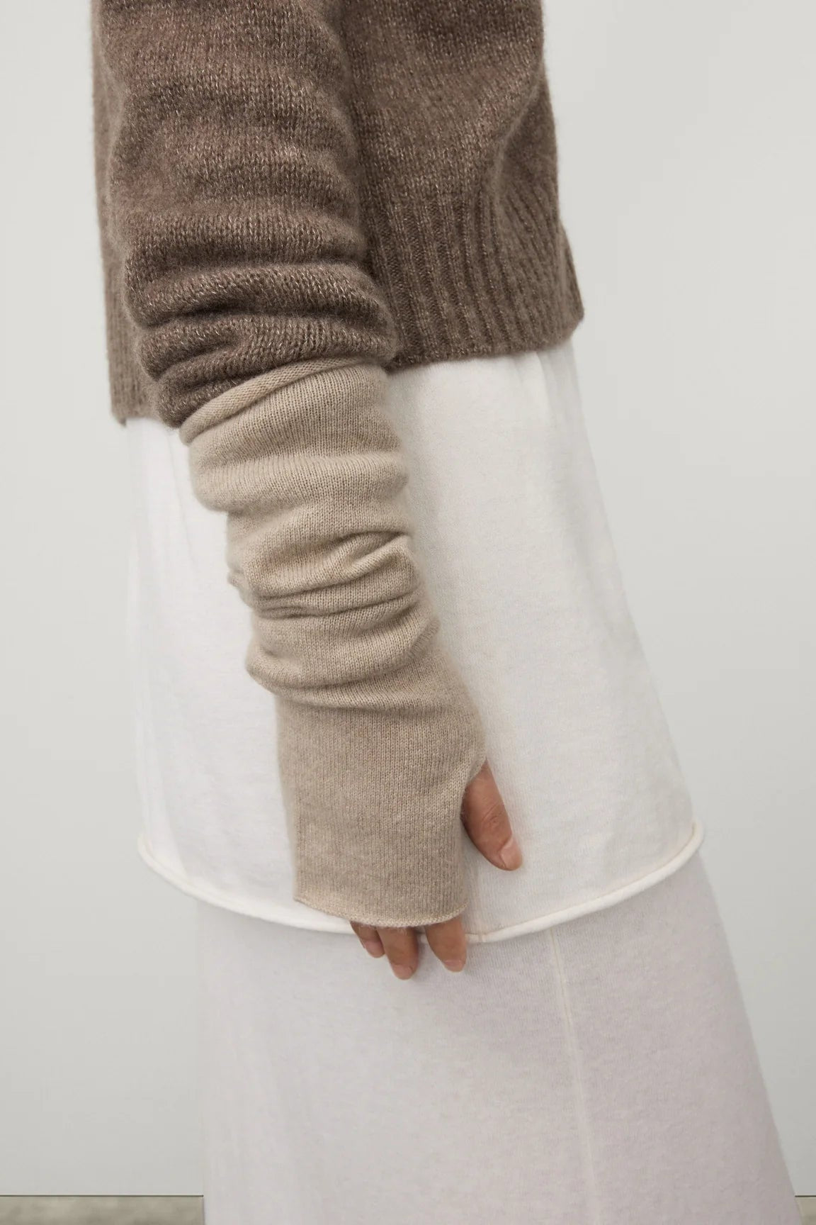Lisa Yang Aspen Arm Warmers in Sand