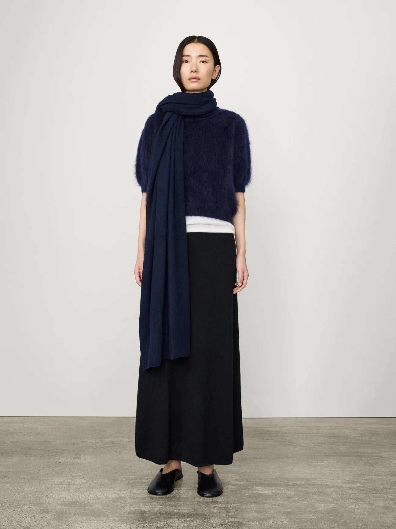 Lisa Yang Paris Scarf in Navy