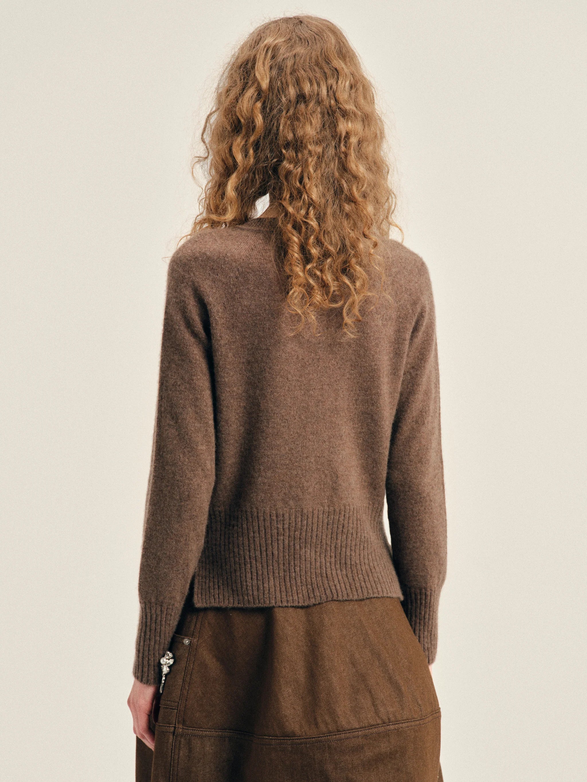 Simone Rocha Embellished Cashmere Cardigan - Peat