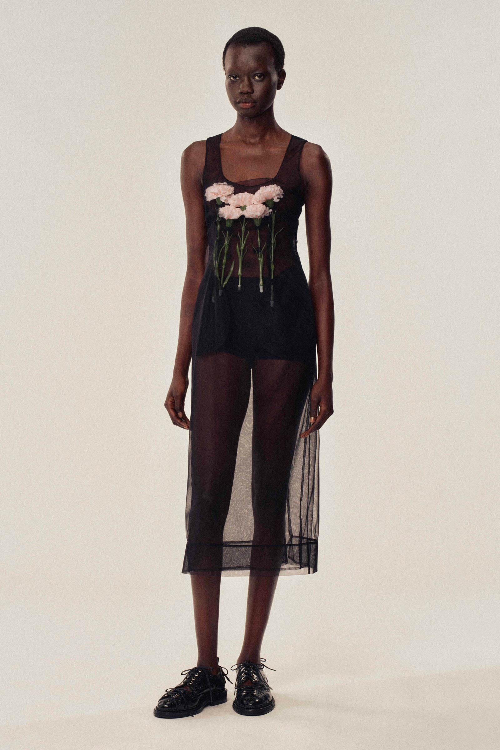 Simone Rocha Carnation Dart Dress Black – Rosens Stockholm