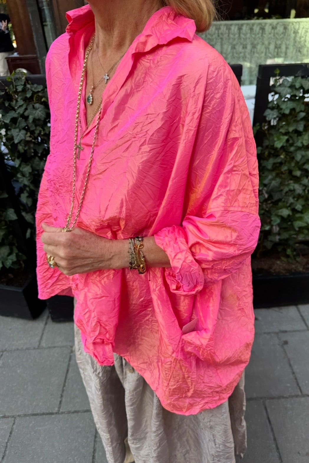 Daniela Gregis Silk Taffeta Venice Blouse - Candy