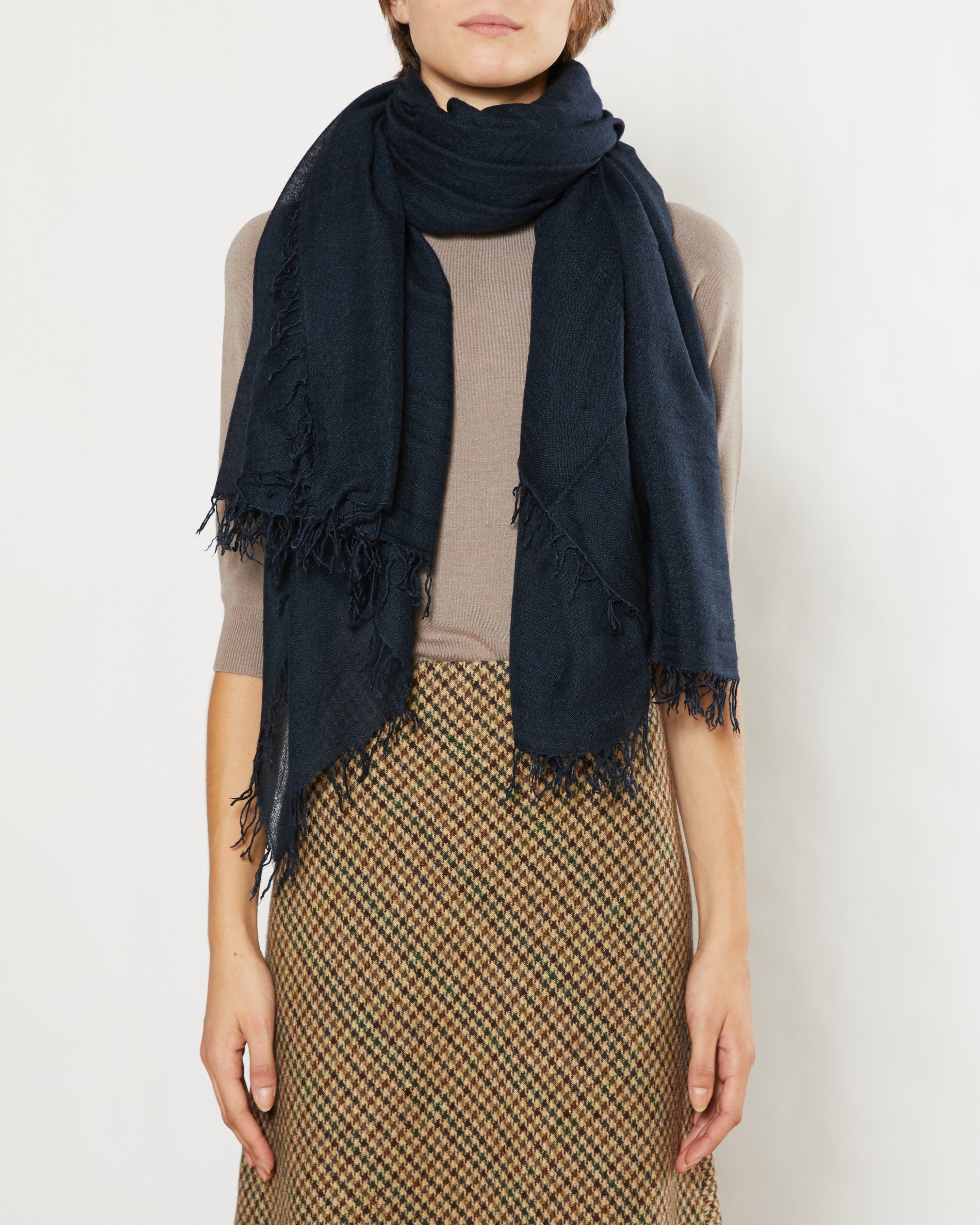 Faliero Sarti Navy Scarf