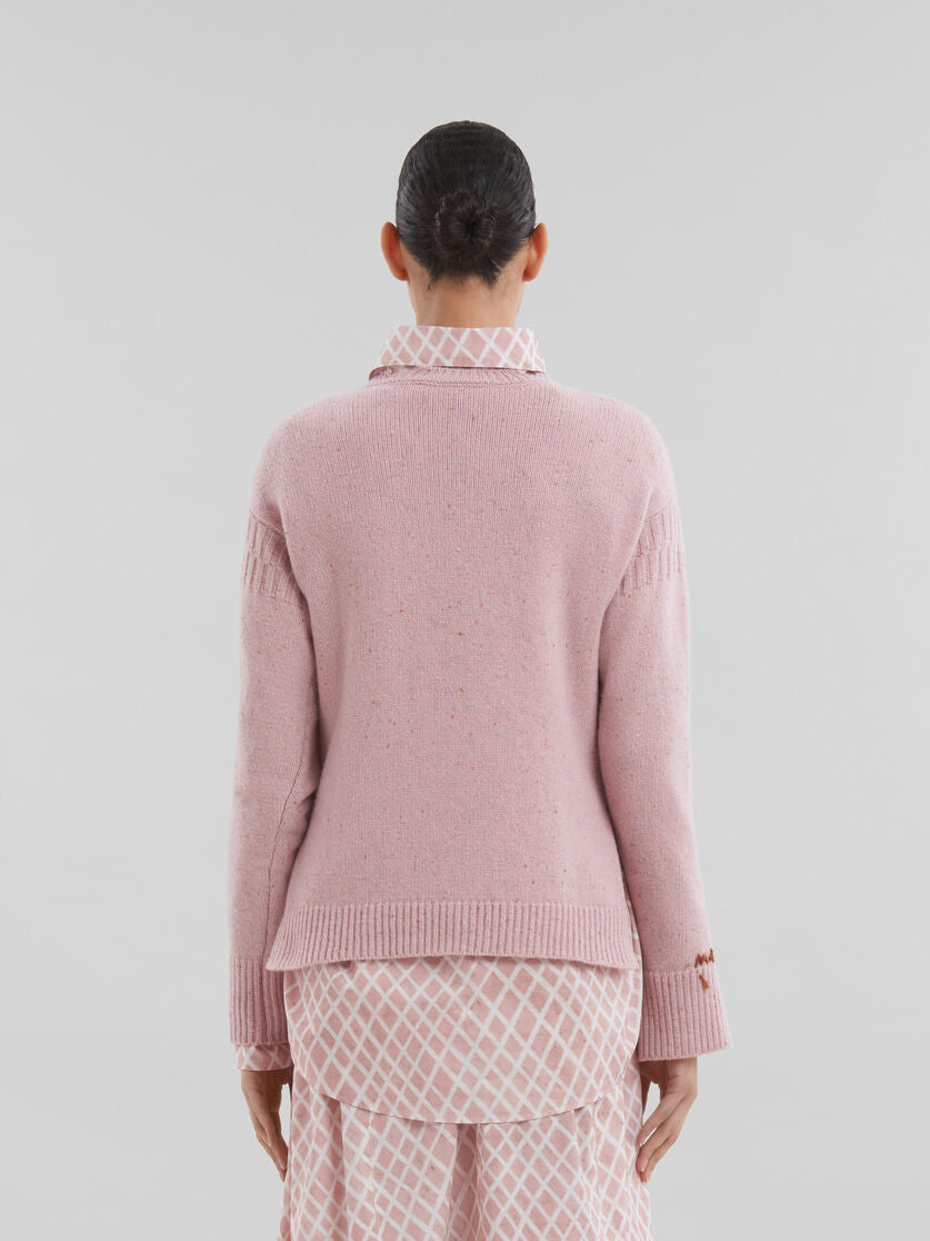 Marni Shetland wool jumper with Marni mending patches