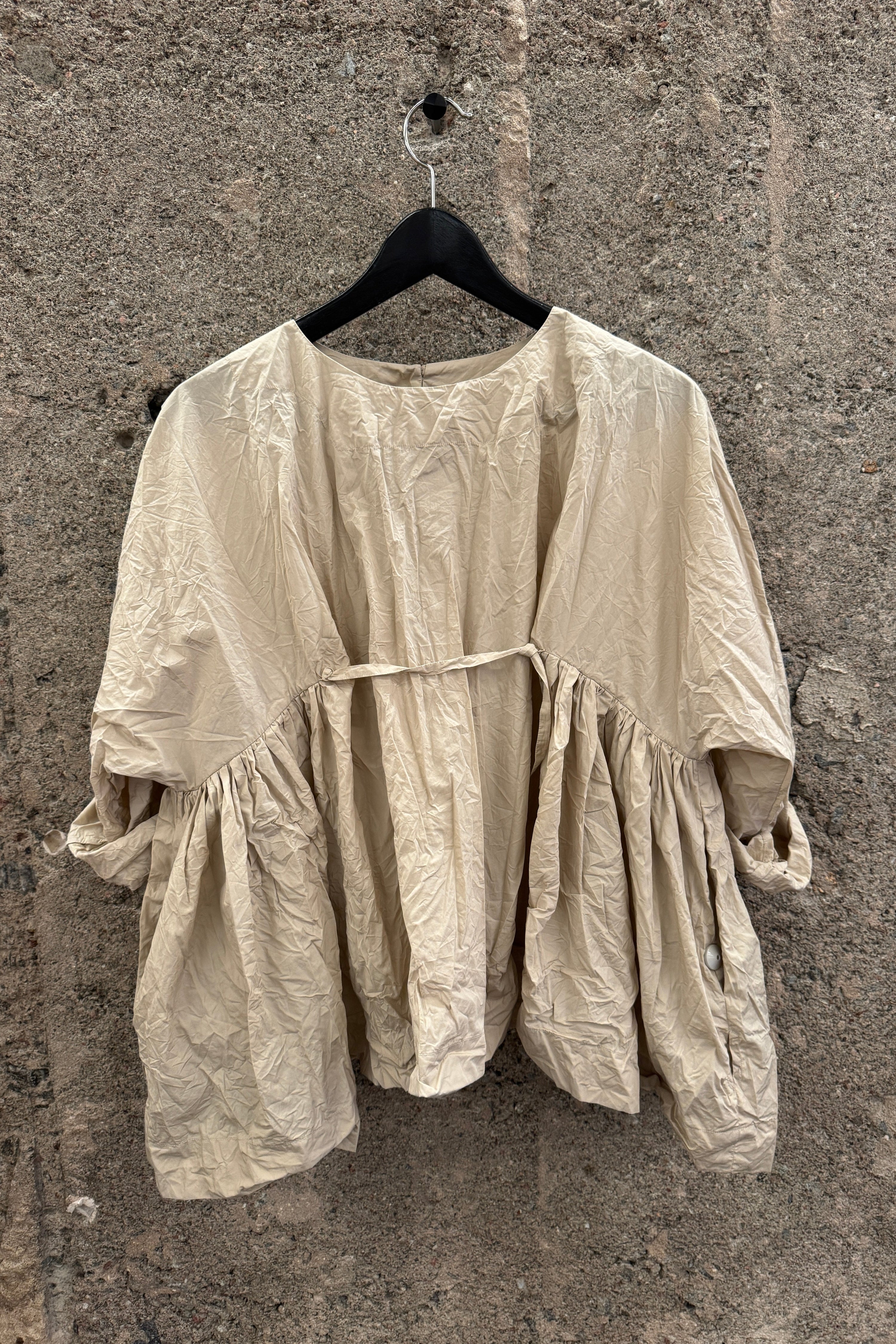Daniela Gregis Milan Crispy Cotton Blouse - Beige