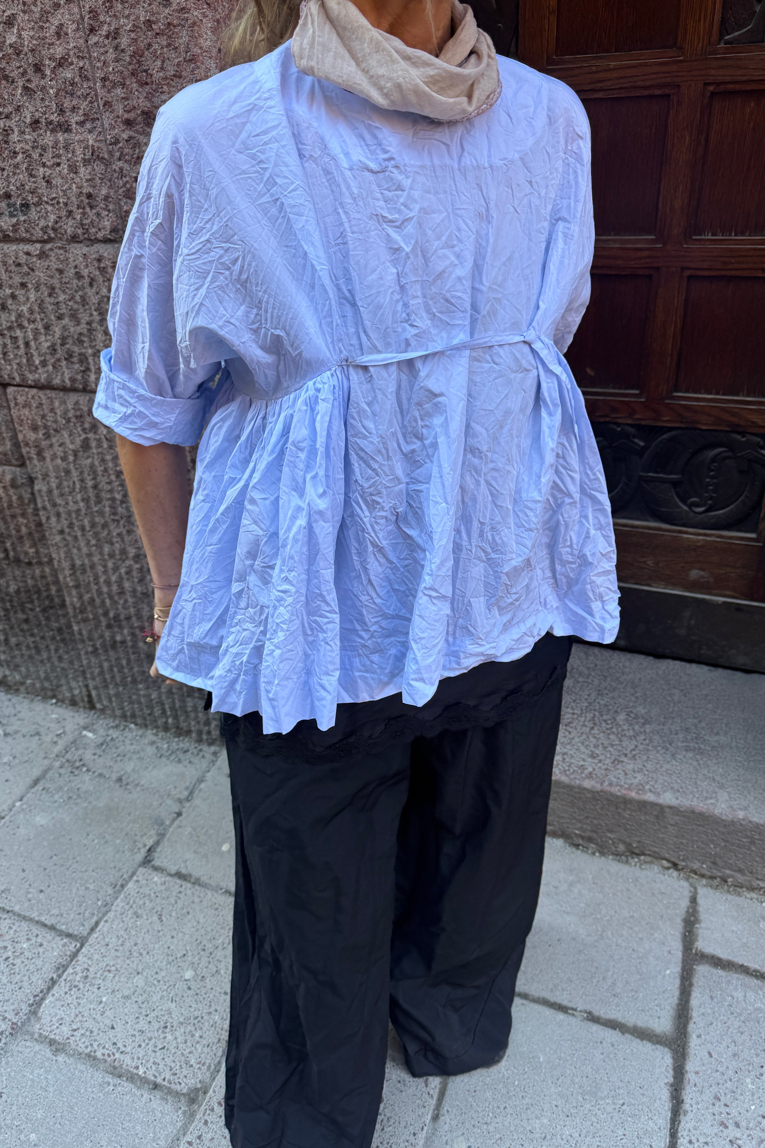 Daniela Gregis Milan Crispy Cotton Blouse - LightBlue