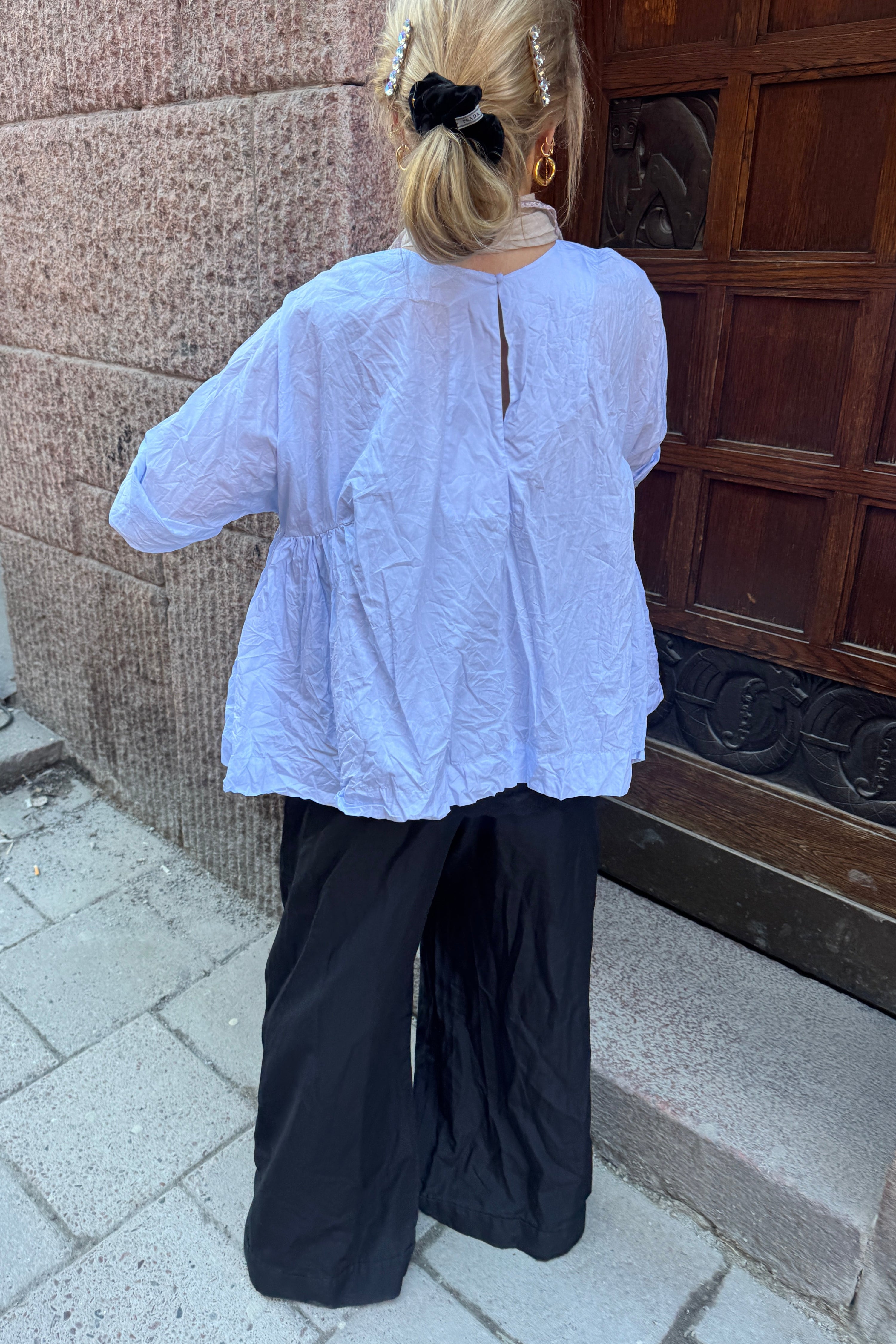 Daniela Gregis Milan Crispy Cotton Blouse - LightBlue