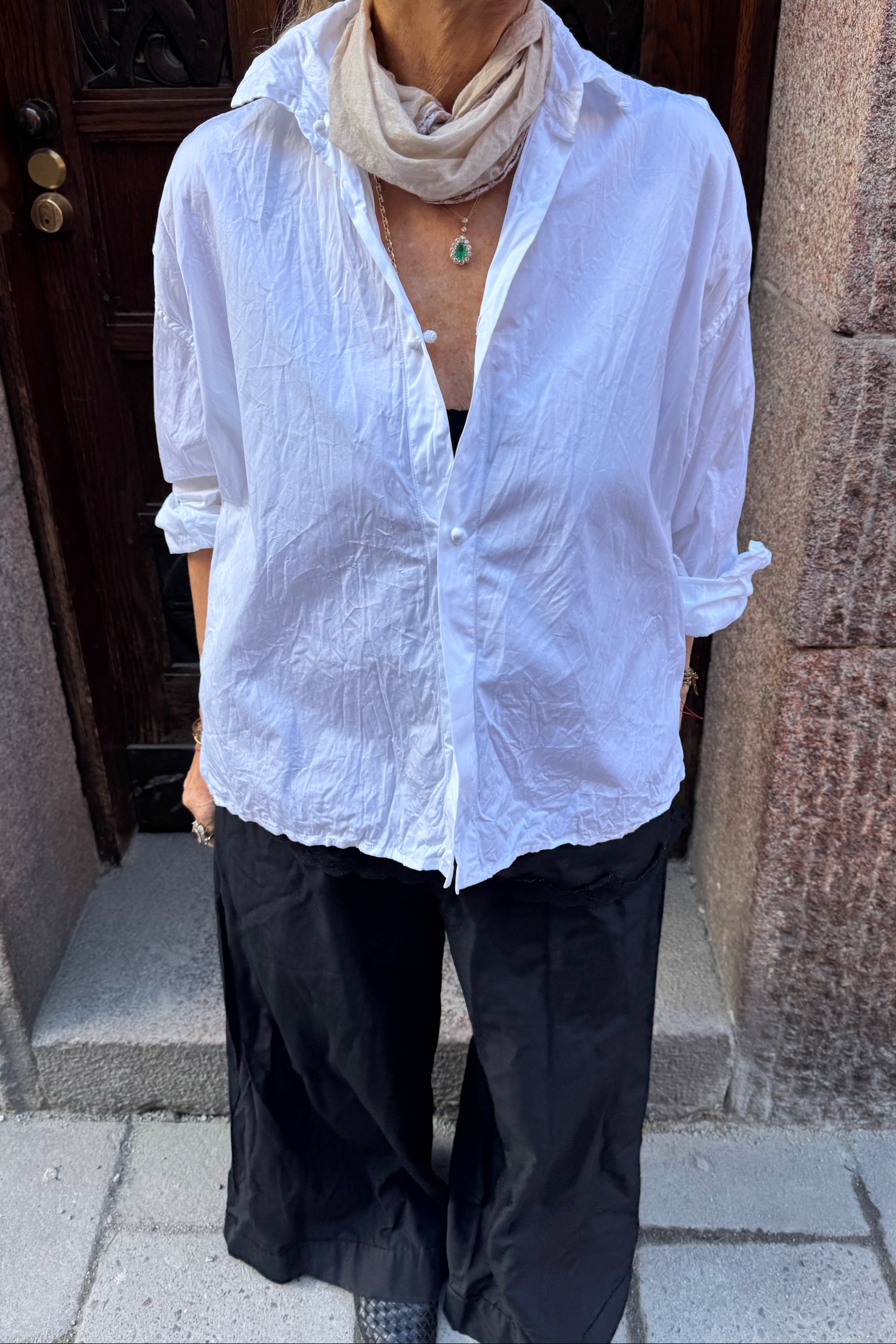 Daniela Gregis crispy lil cotton shirt White