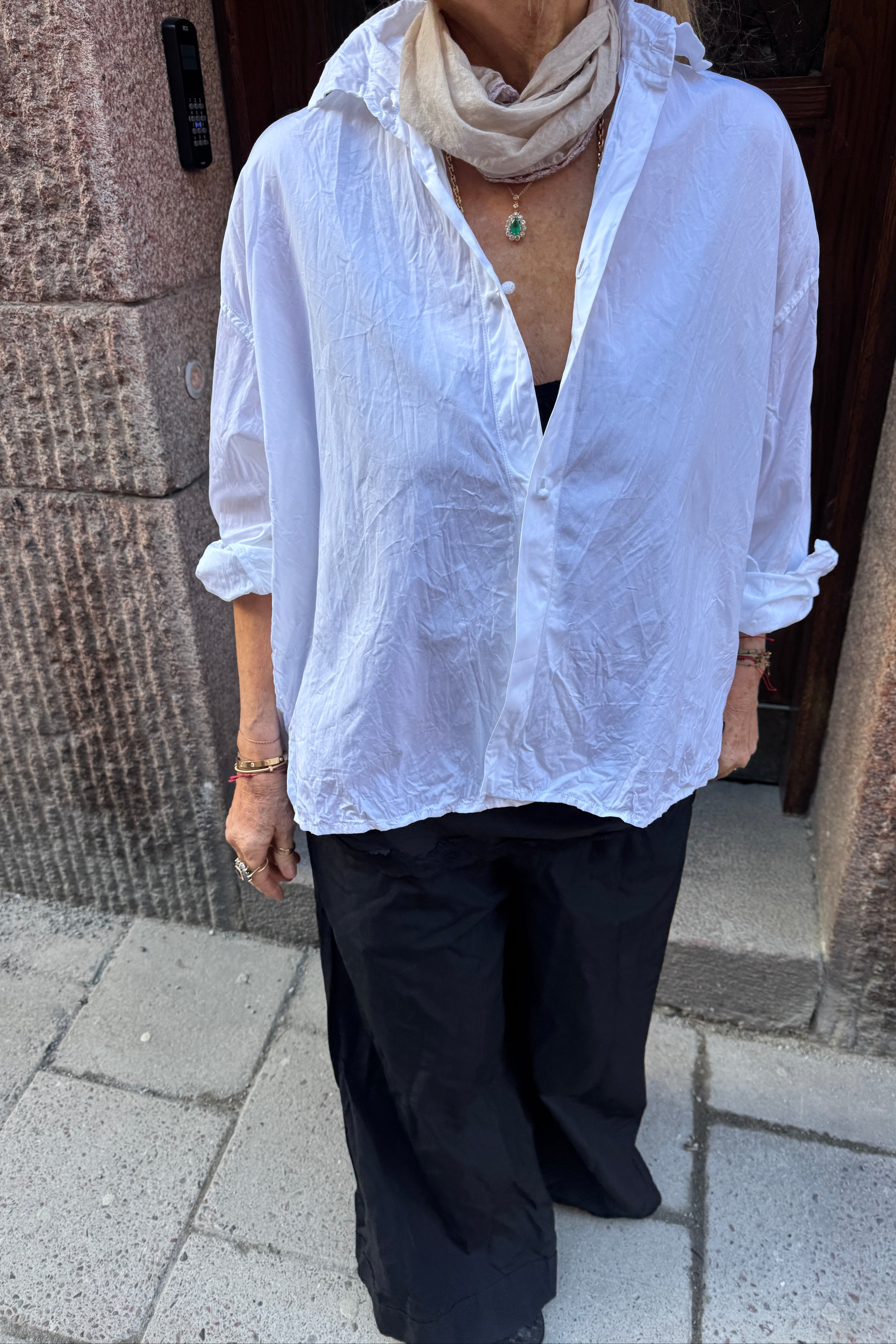 Daniela Gregis crispy lil cotton shirt White