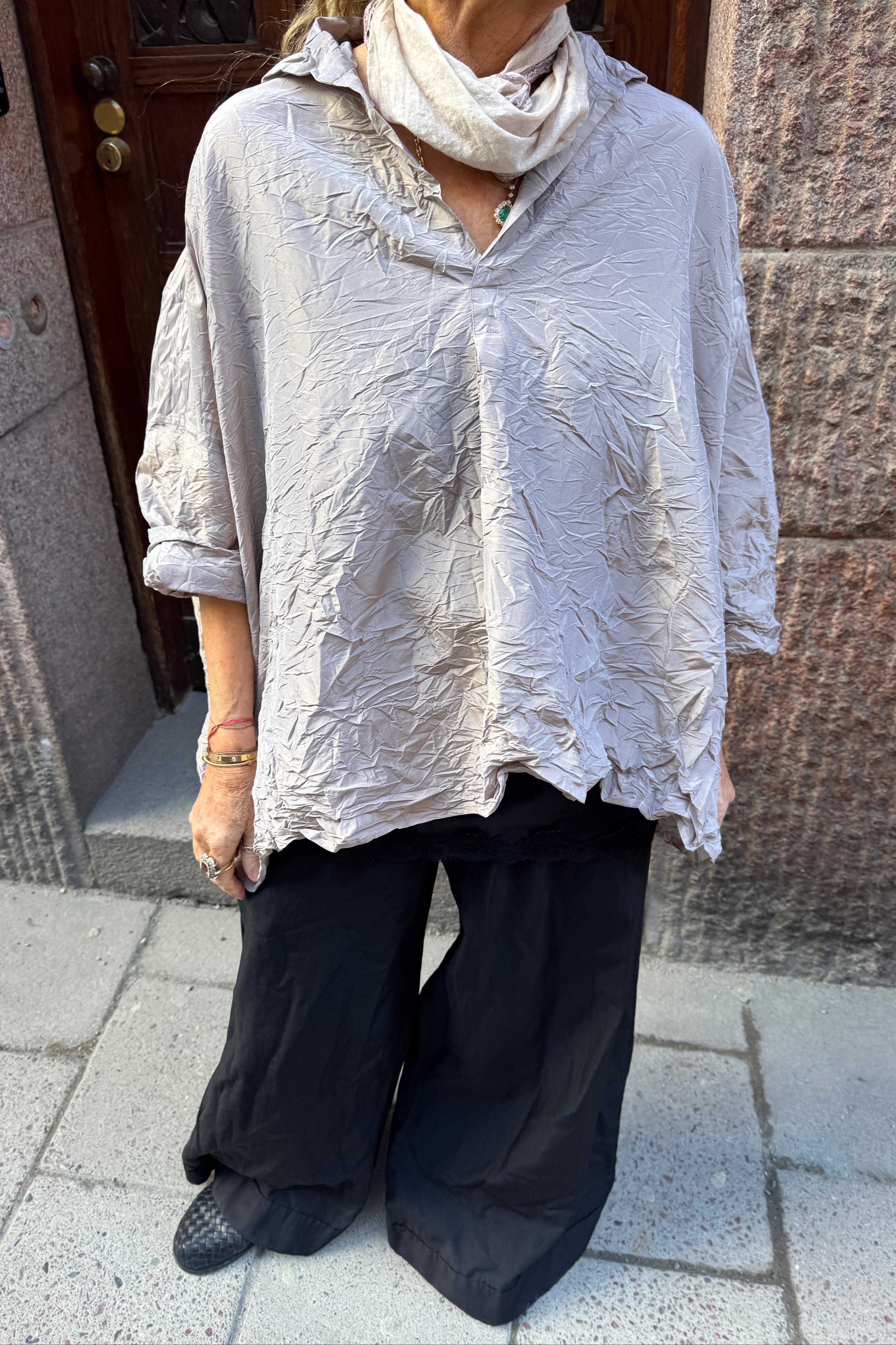 Daniela Gregis Taffeta Silk Venice Blouse - Earth