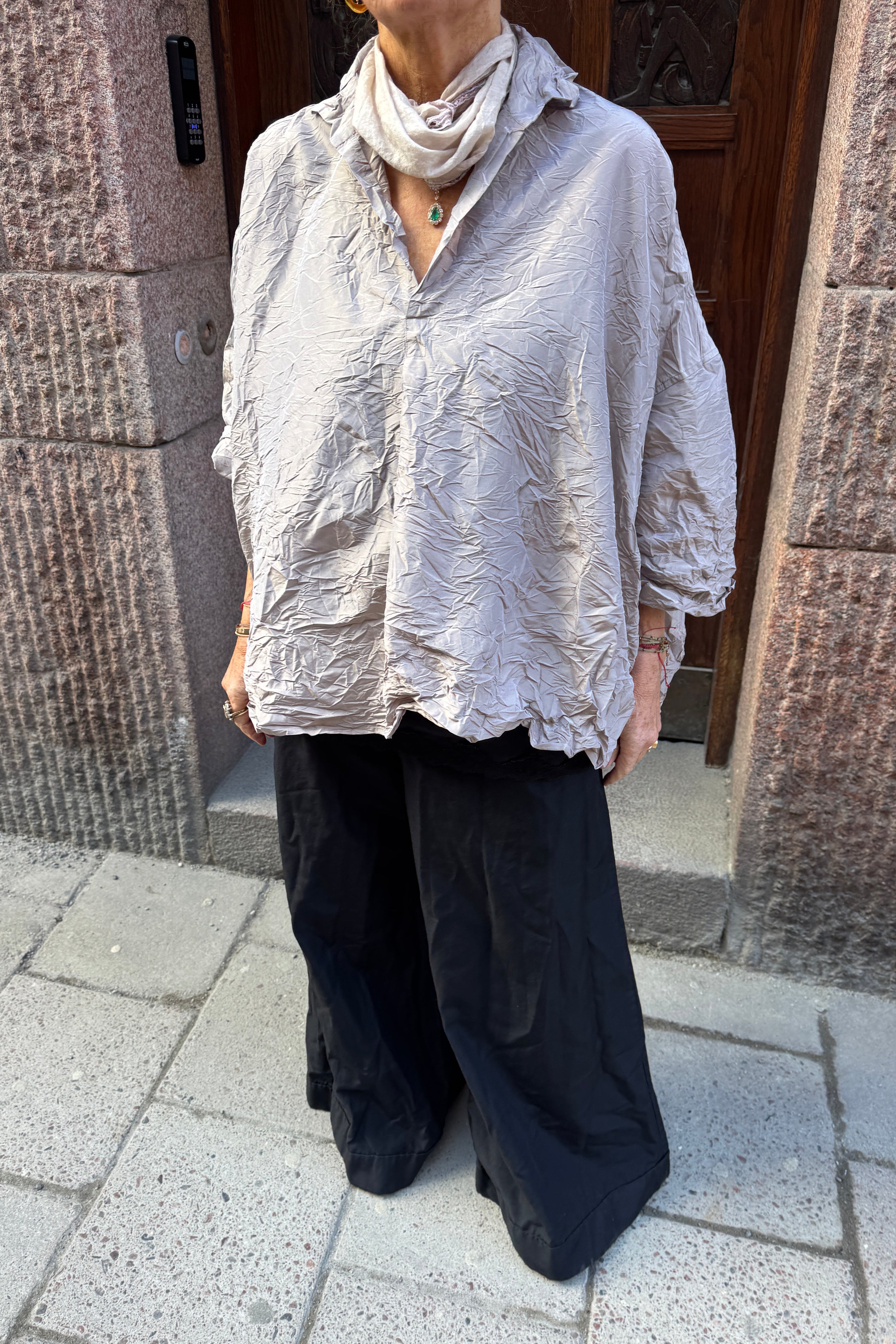 Daniela Gregis Taffeta Silk Venice Blouse - Earth