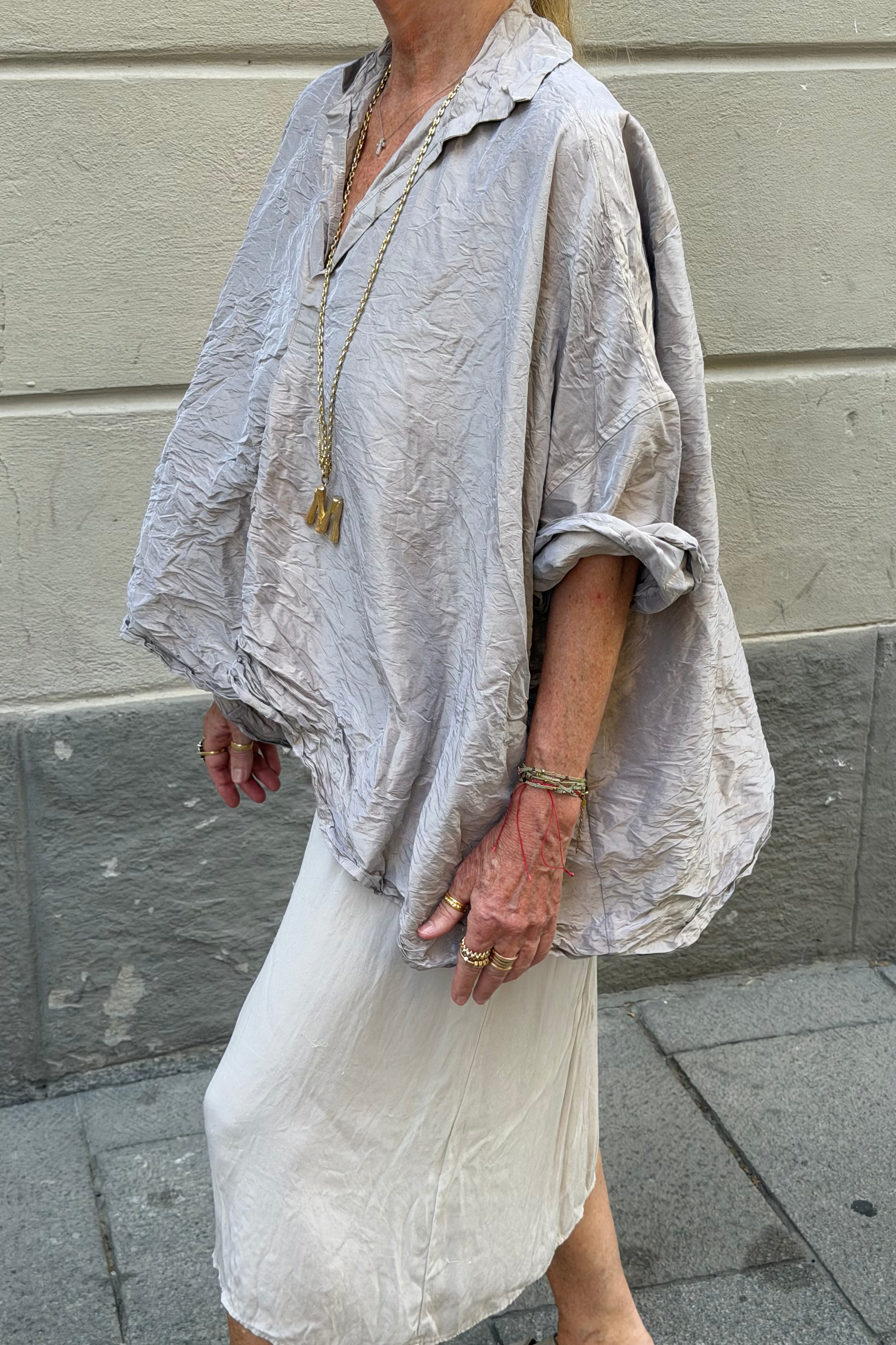 Daniela Gregis Taffeta Silk Venice Blouse - Earth