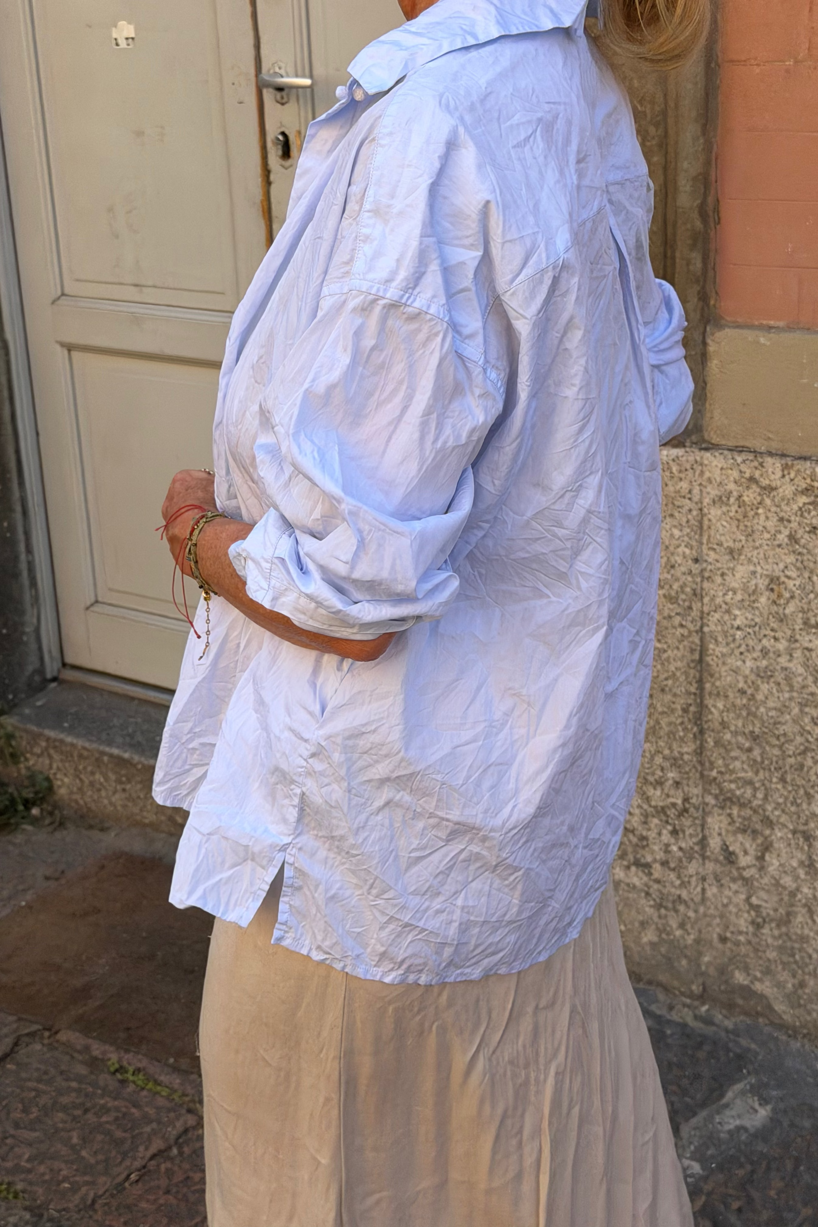 Daniela Gregis crispy lil cotton shirt in LightBlue