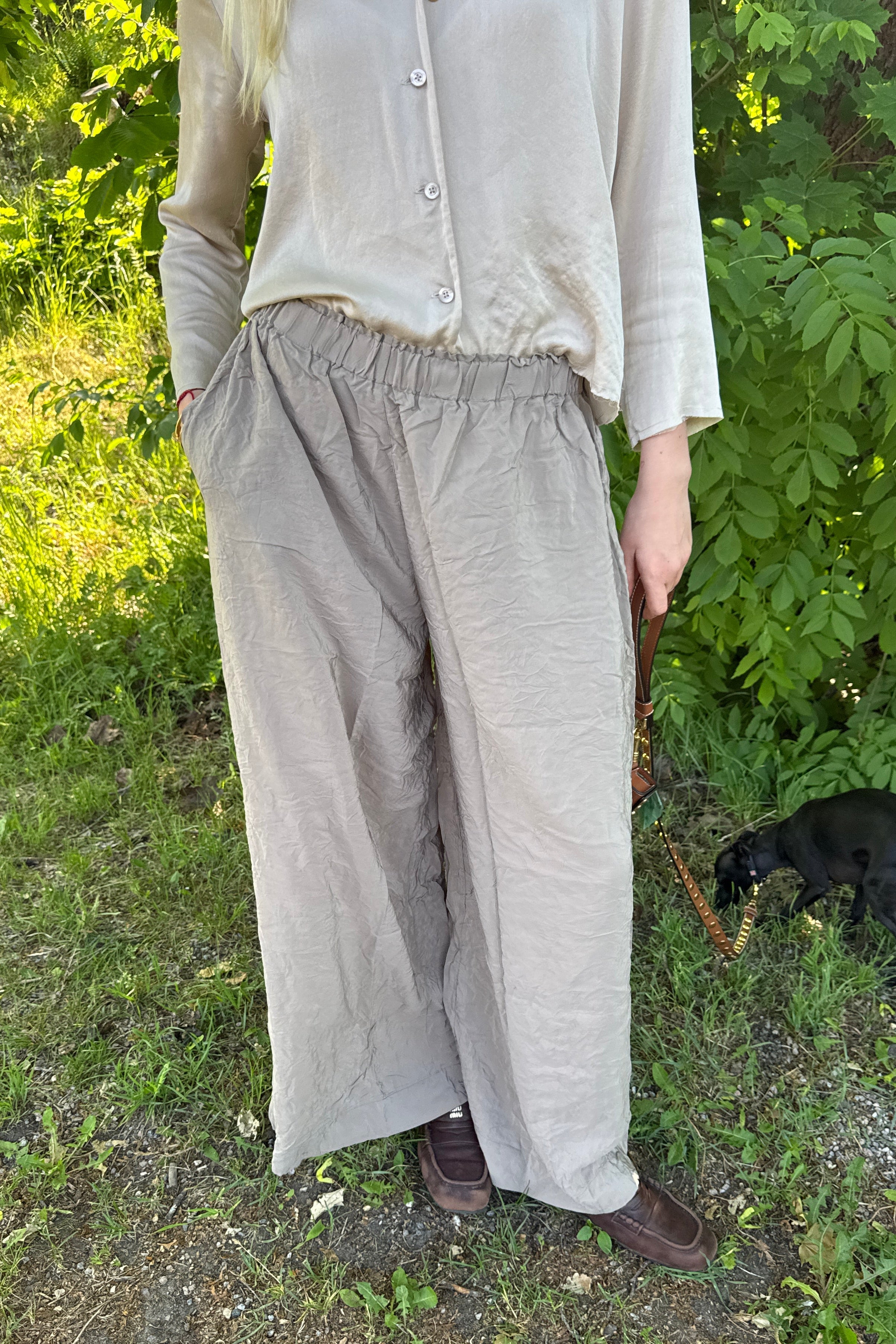 Daniela Gregis Silk Tornabuoni Pants in Earth