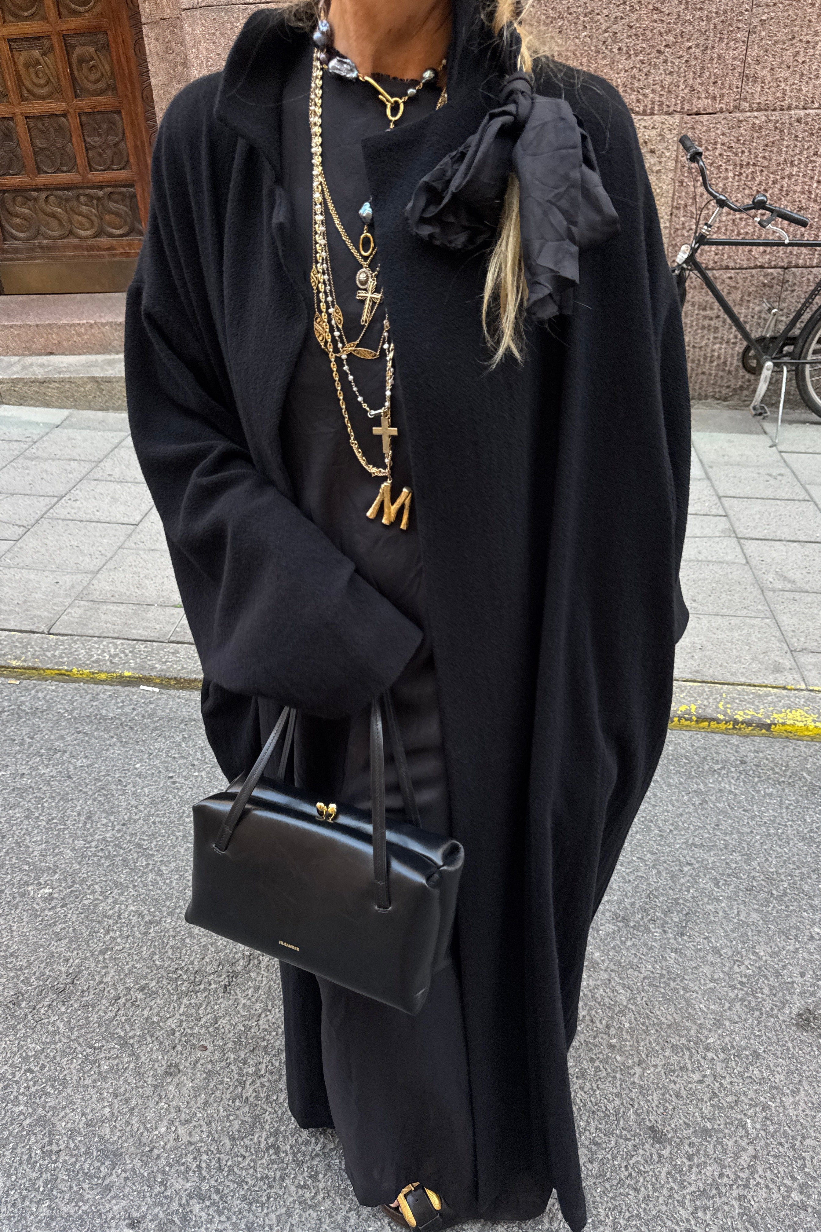 Daniela Gregis Artist Coat Cashmere in Black