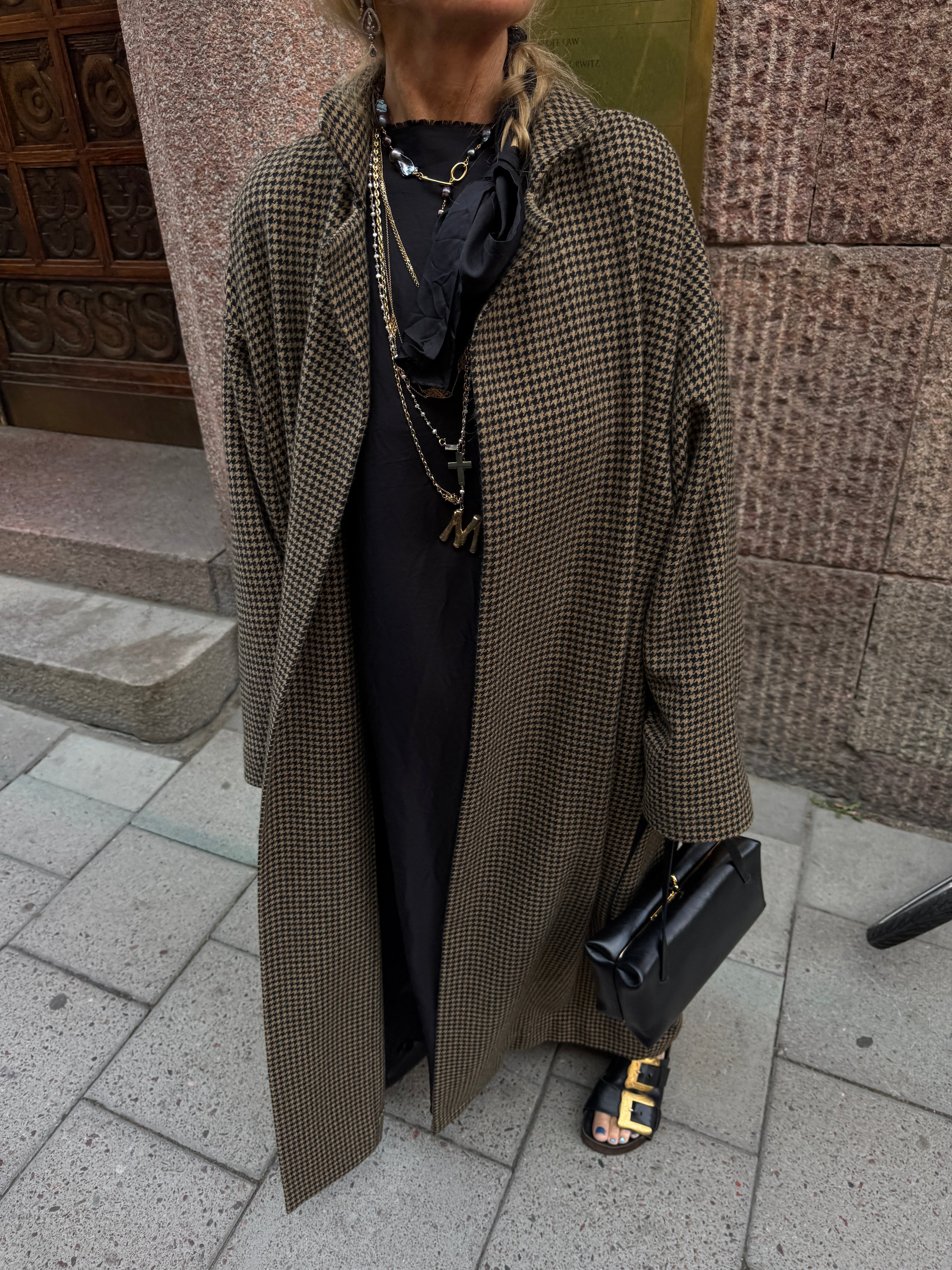 Daniela Gregis Artist Coat Checked Wool