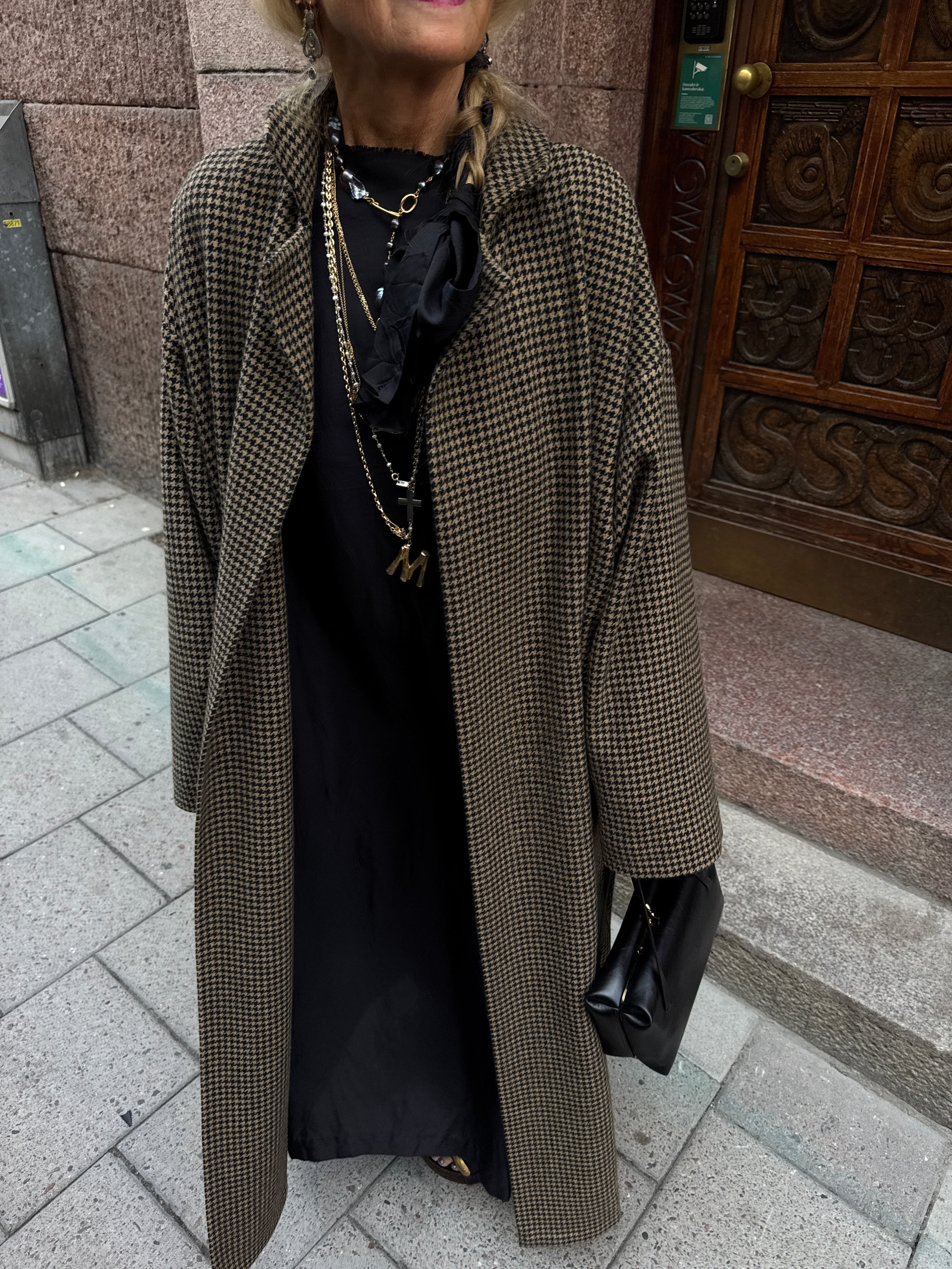 Daniela Gregis Artist Coat Checked Wool