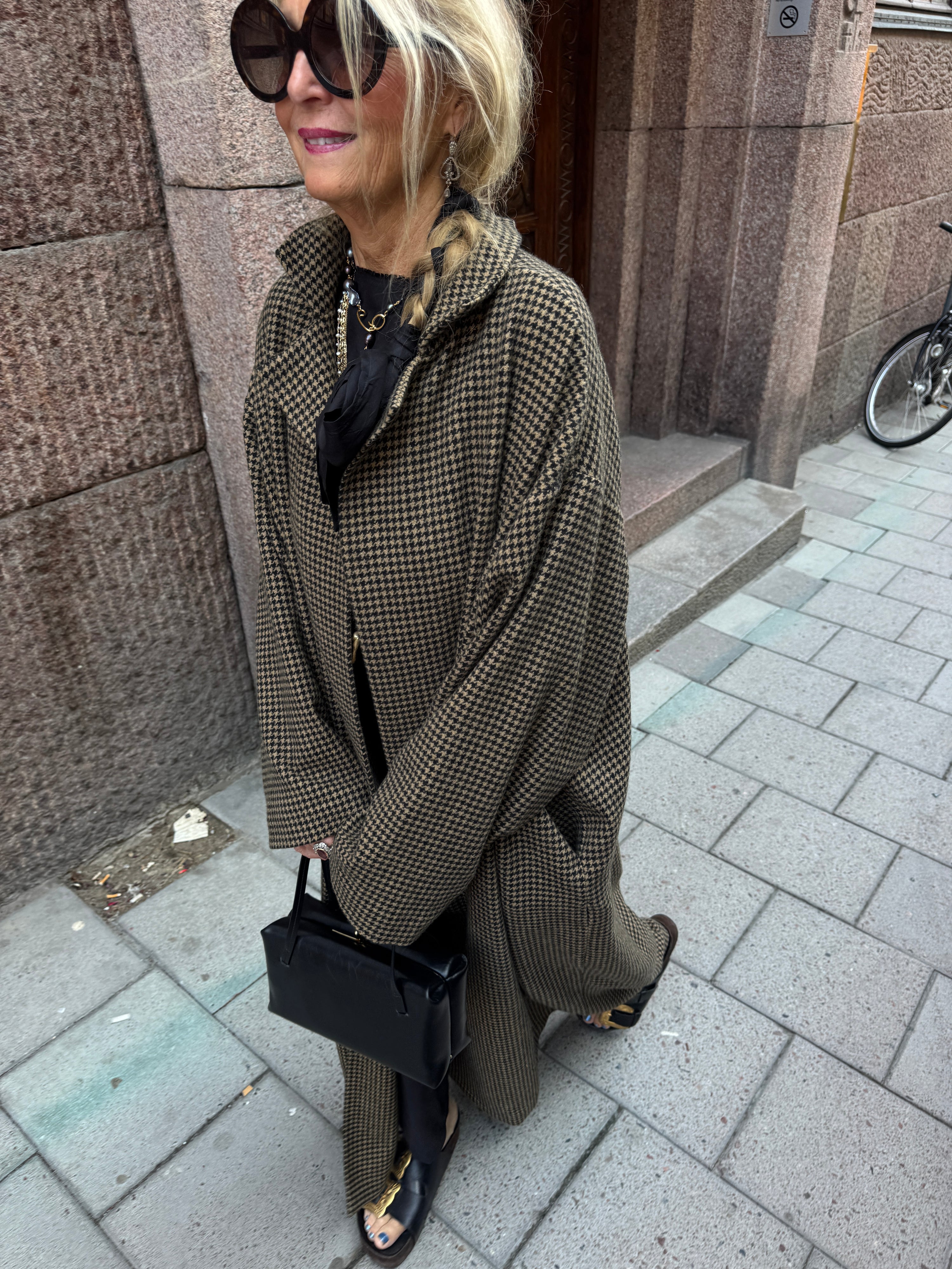 Daniela Gregis Artist Coat Checked Wool