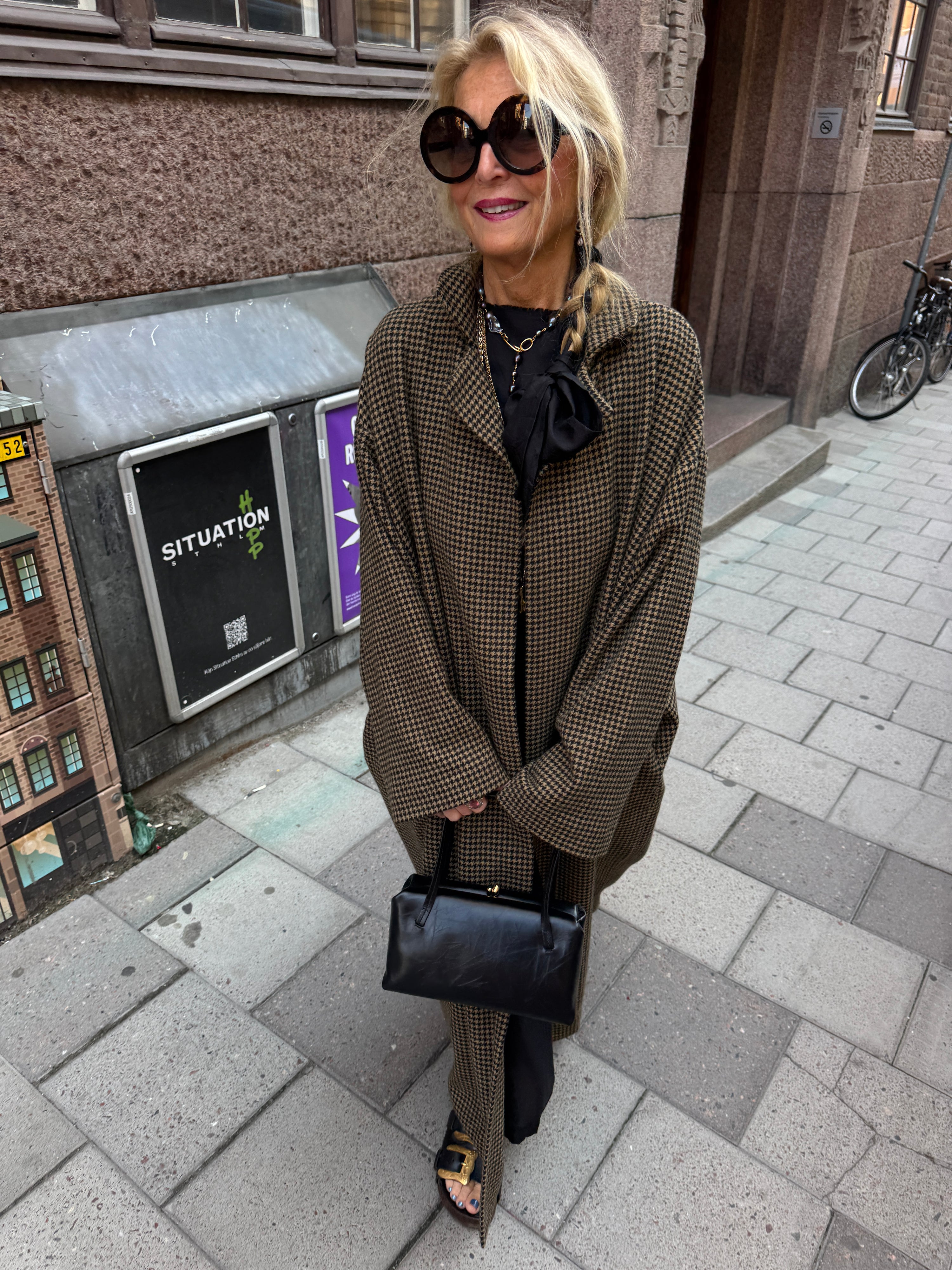 Daniela Gregis Artist Coat Checked Wool