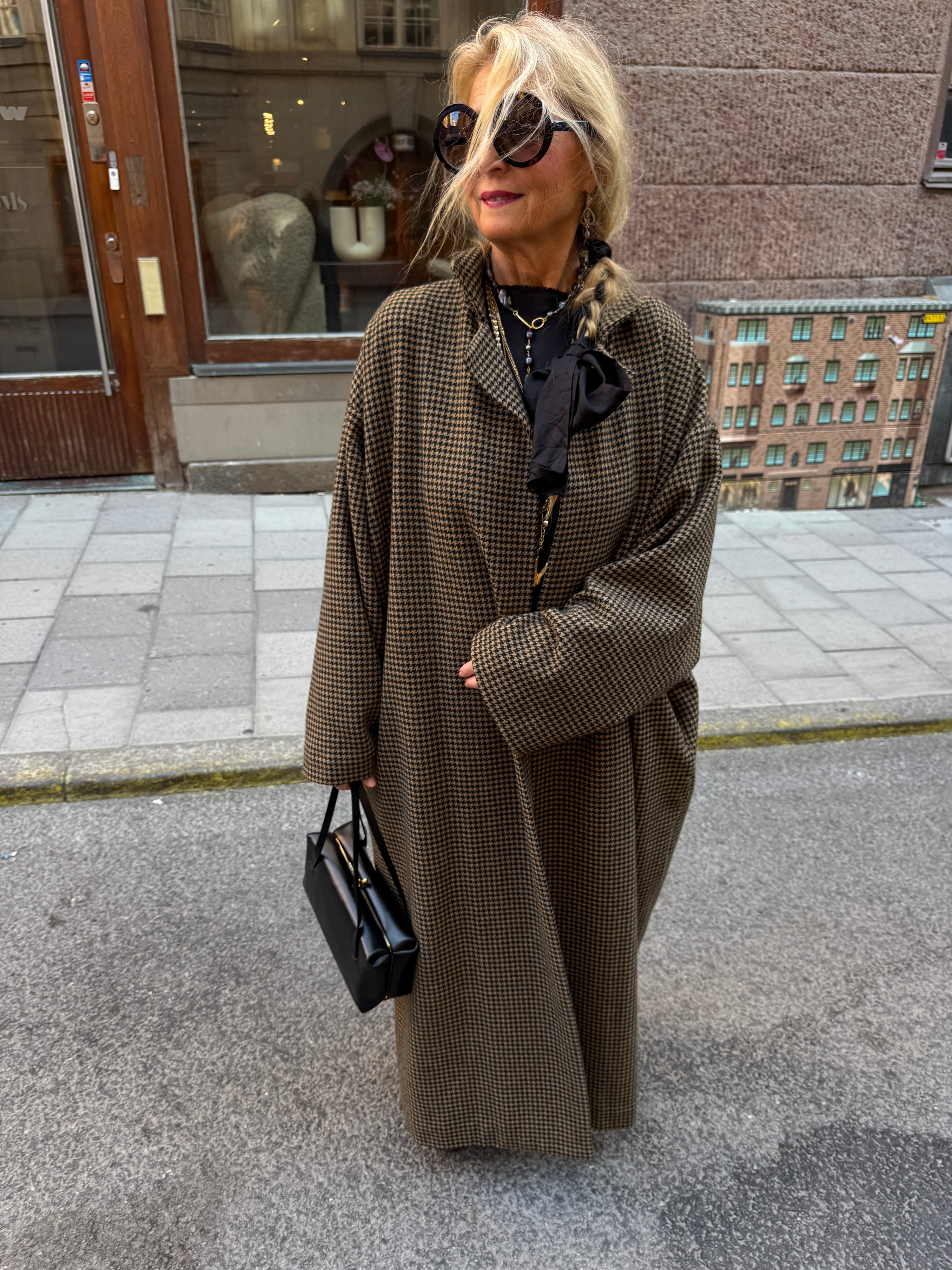 Daniela Gregis Artist Coat Checked Wool