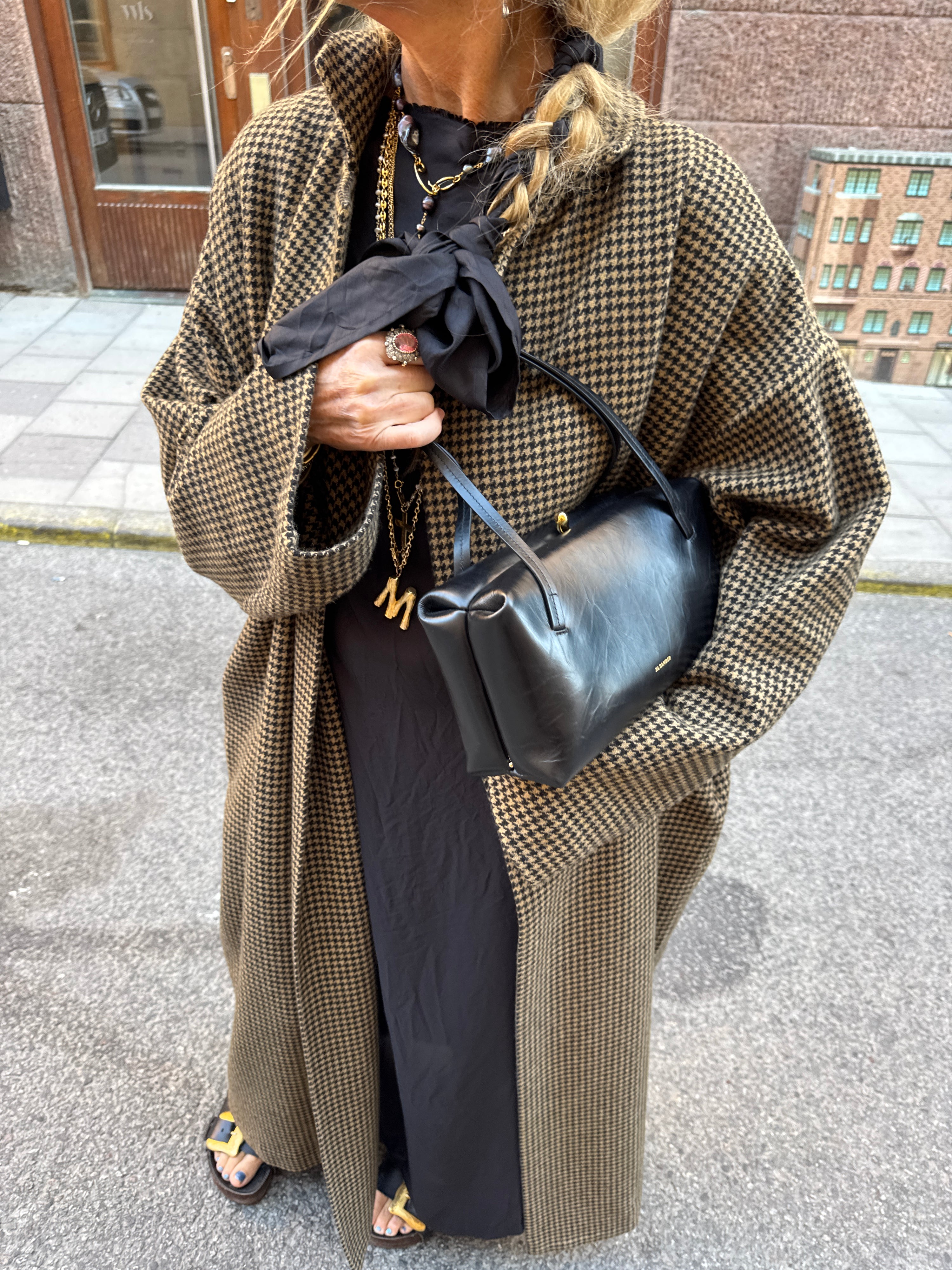 Daniela Gregis Artist Coat Checked Wool