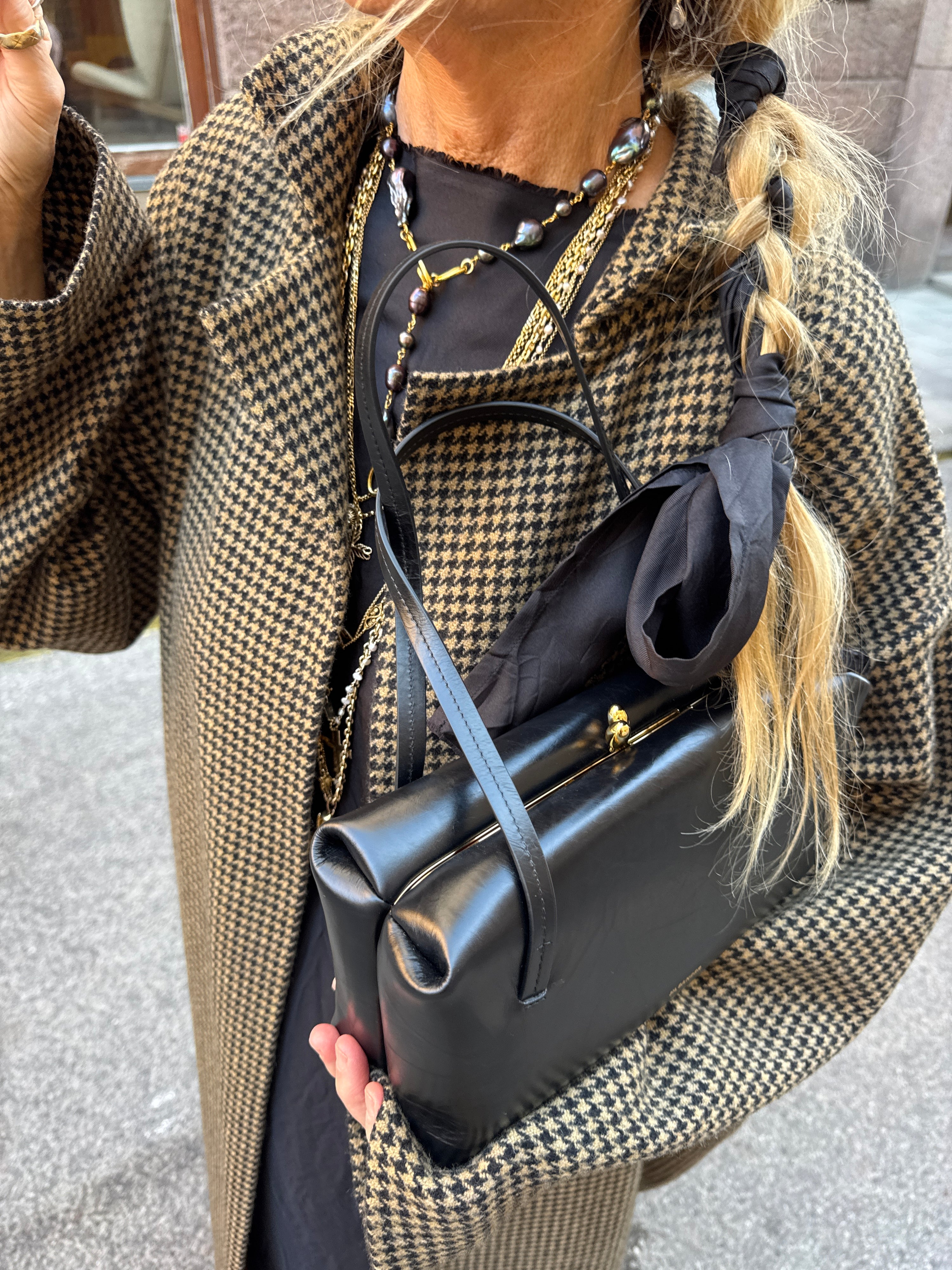 Daniela Gregis Artist Coat Checked Wool