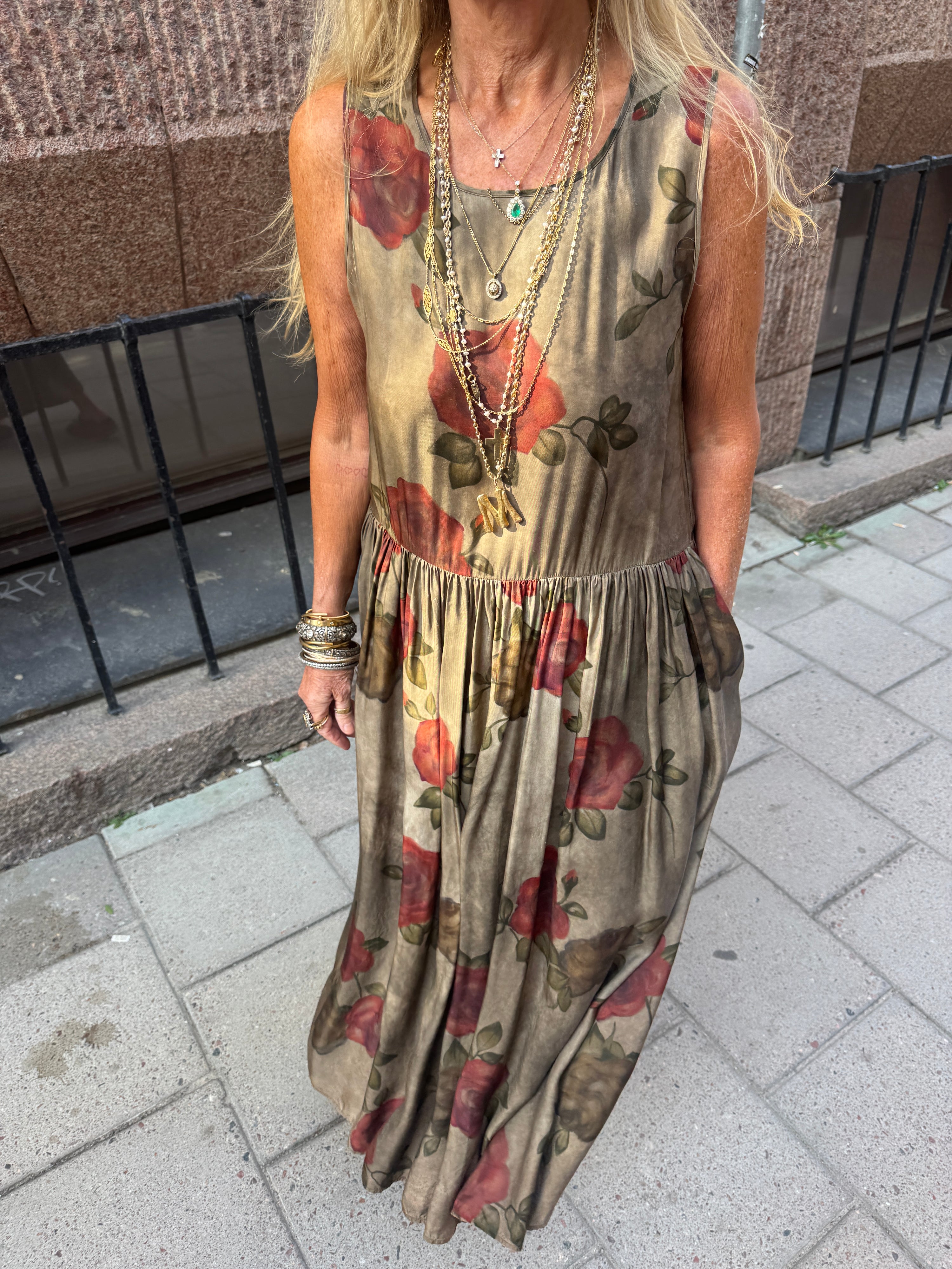 Uma Wang Rose dress Khaki