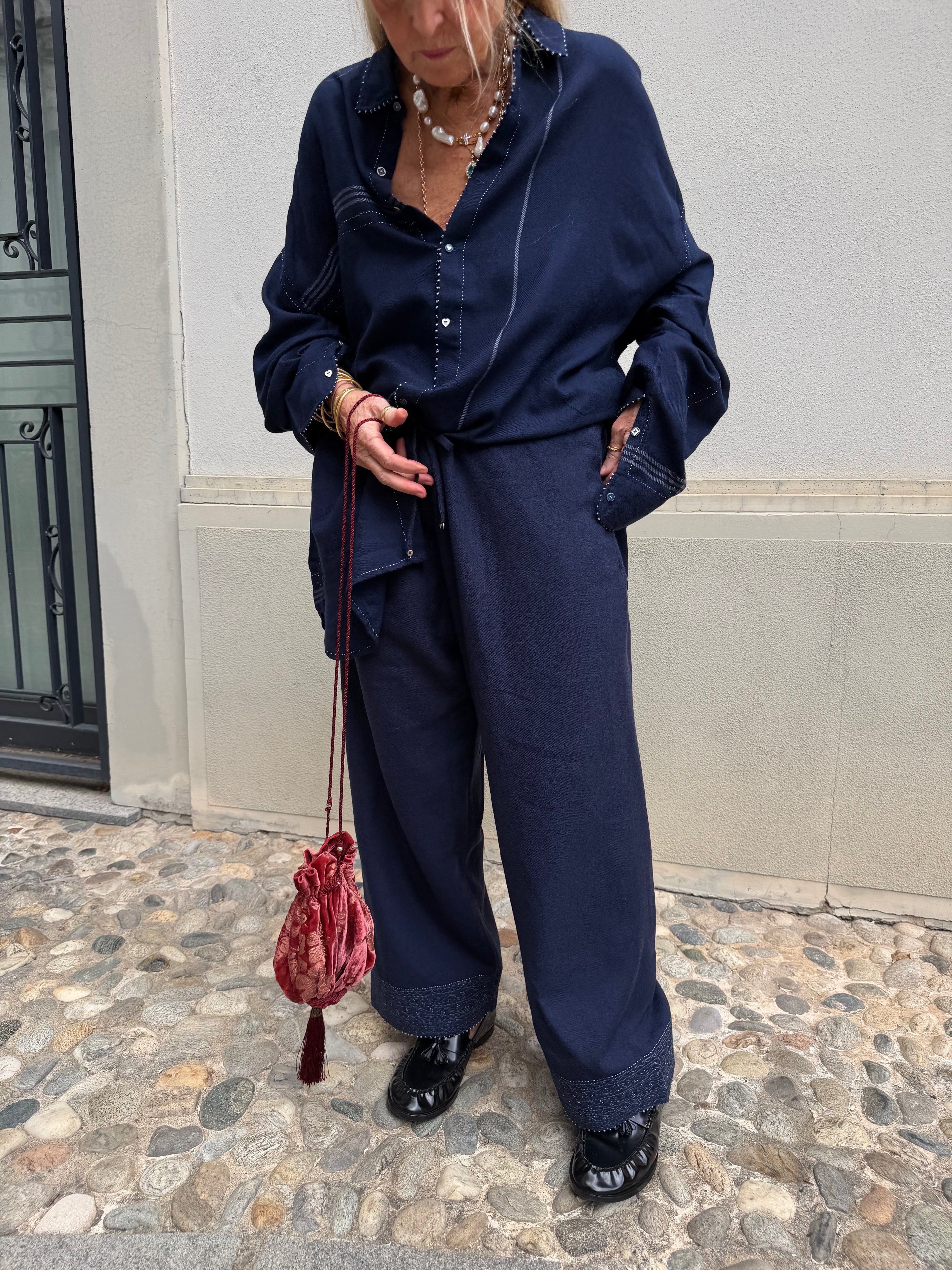 Pero Soft Navy Pants