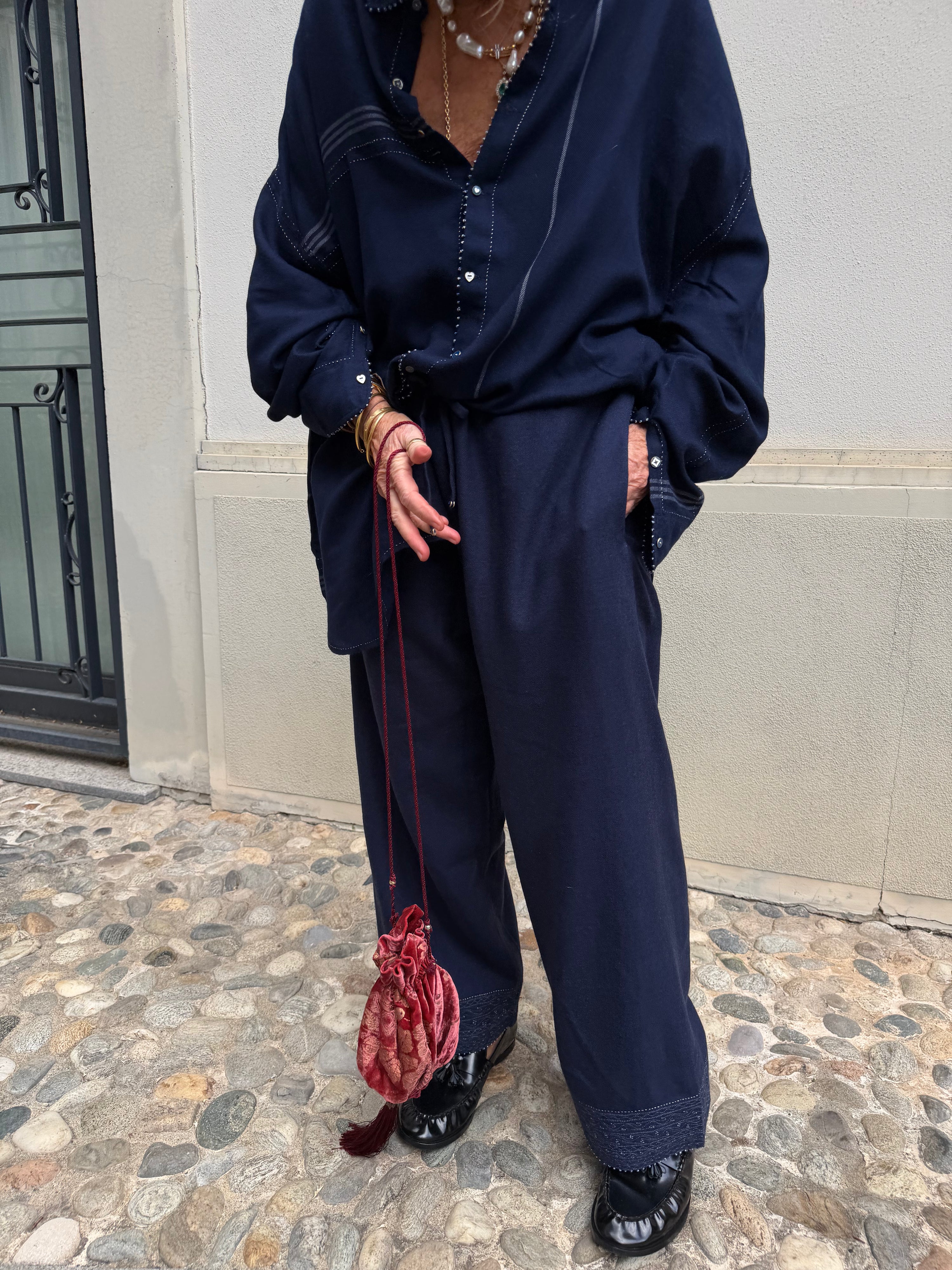 Pero Soft Navy Pants