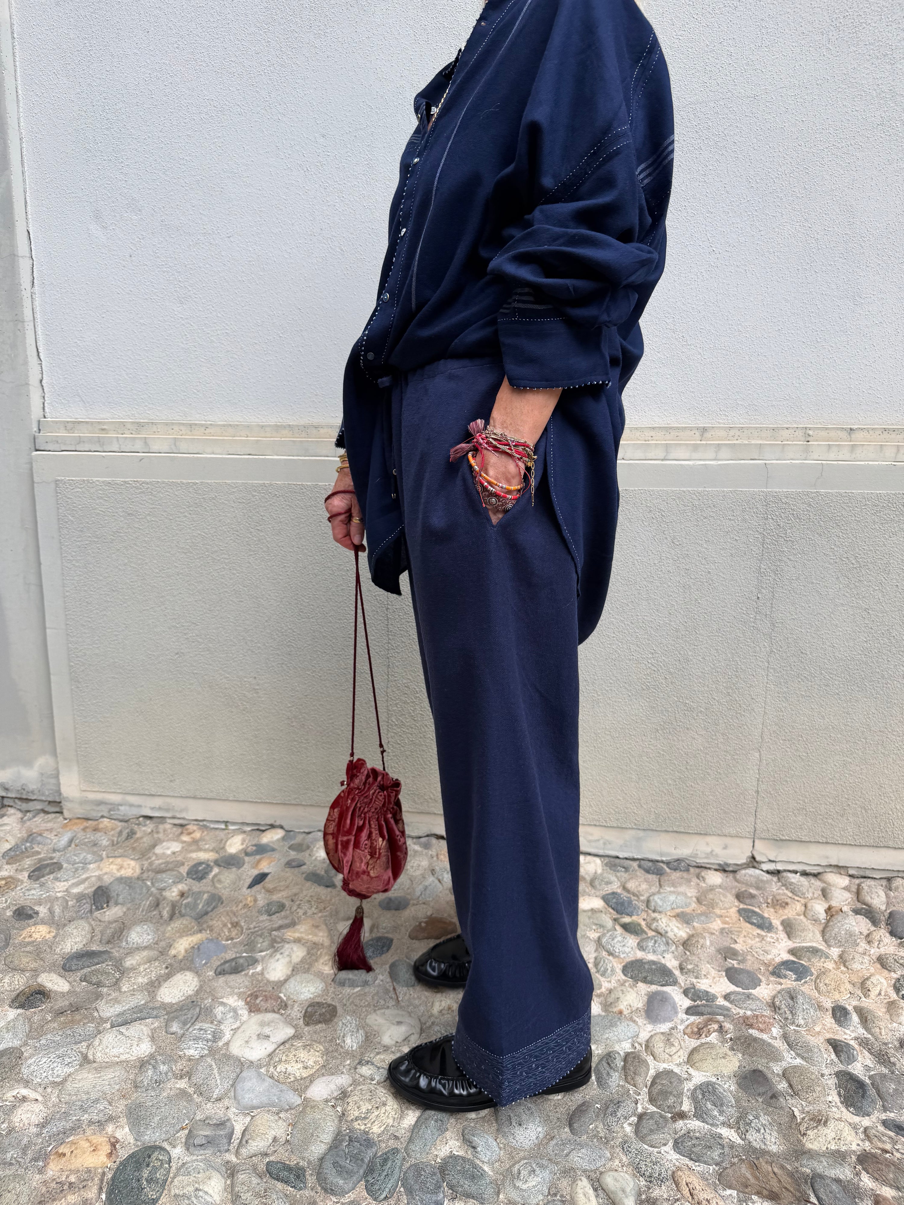 Pero Soft Navy Pants