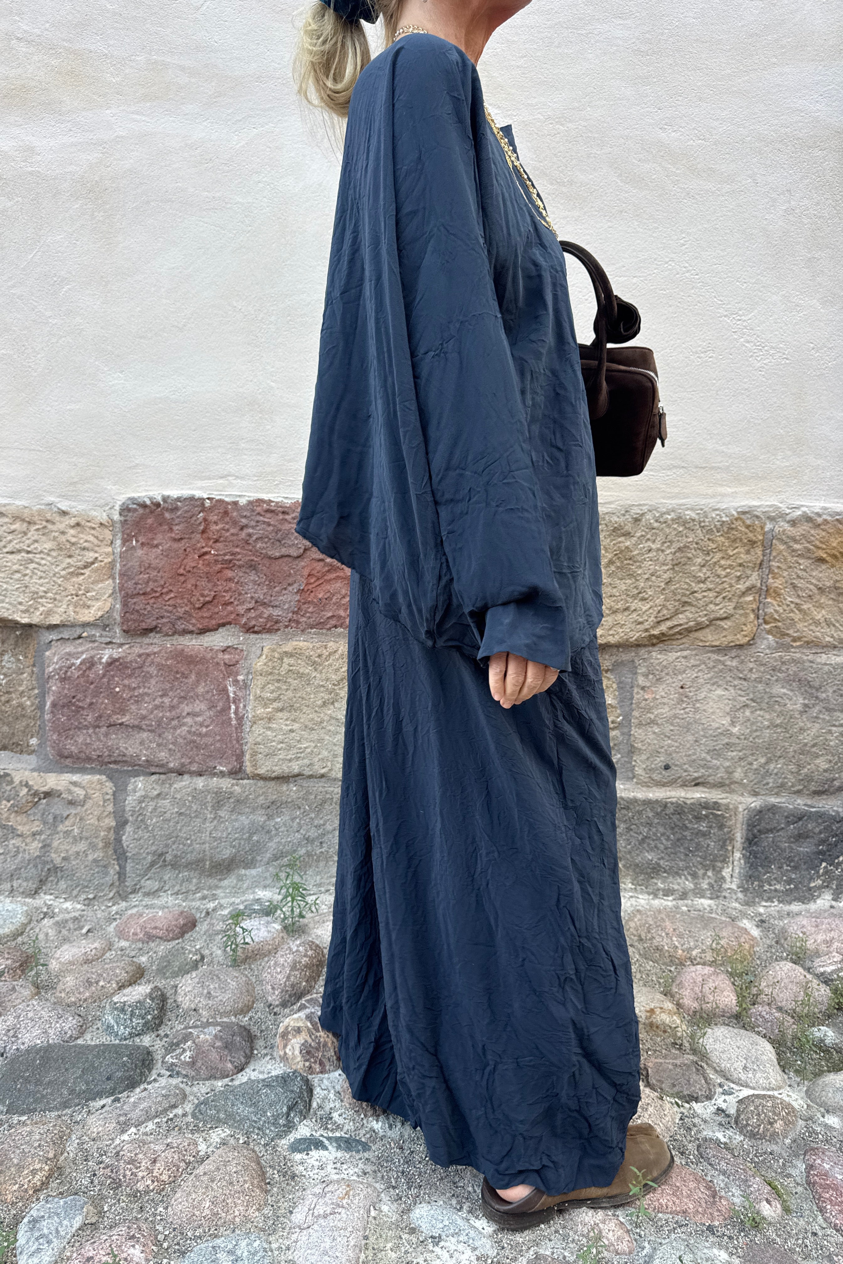 Daniela Gregis Silk Tornabuoni Pants in Navy