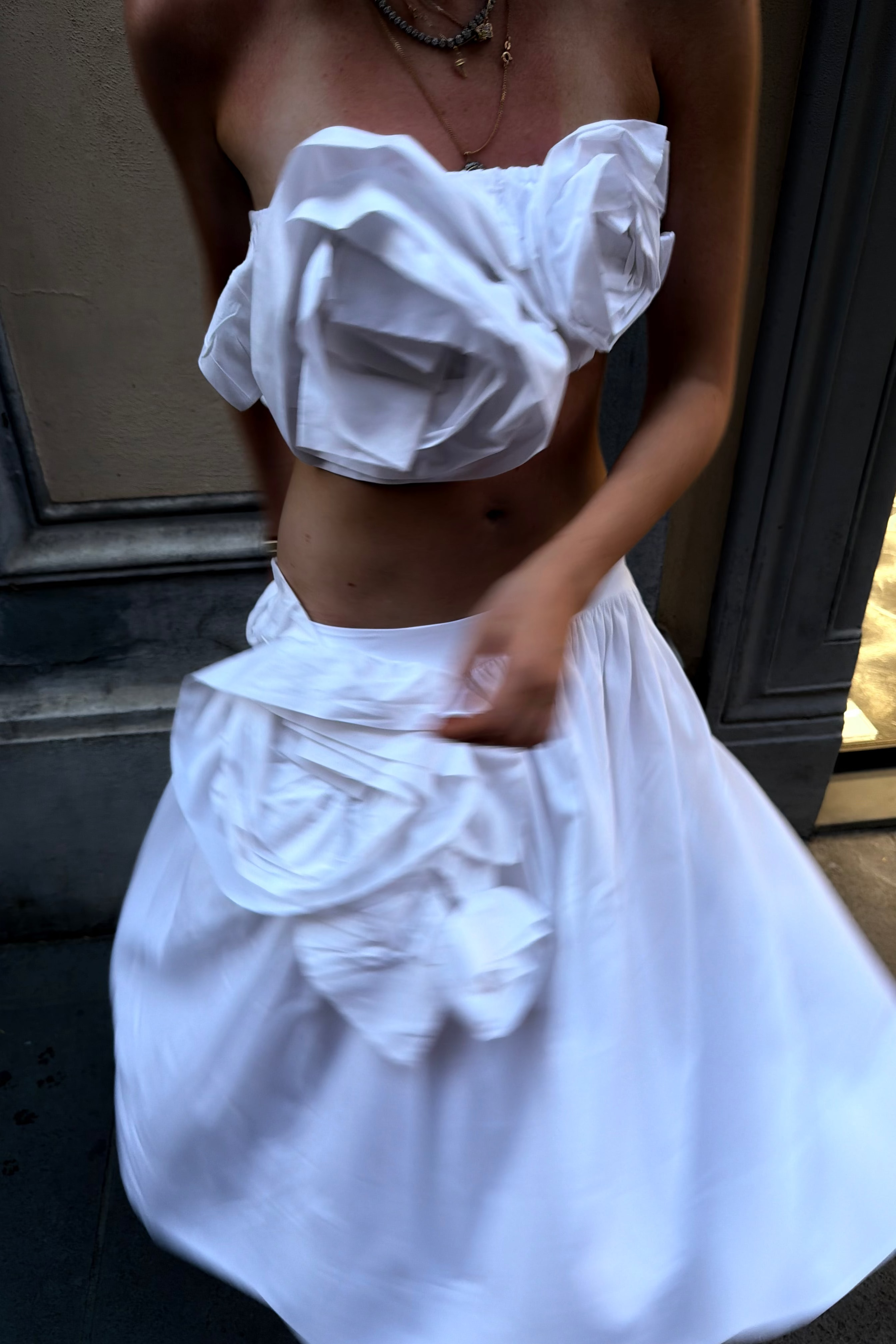 Simone Rocha Pressed Rosette Basque Skirt