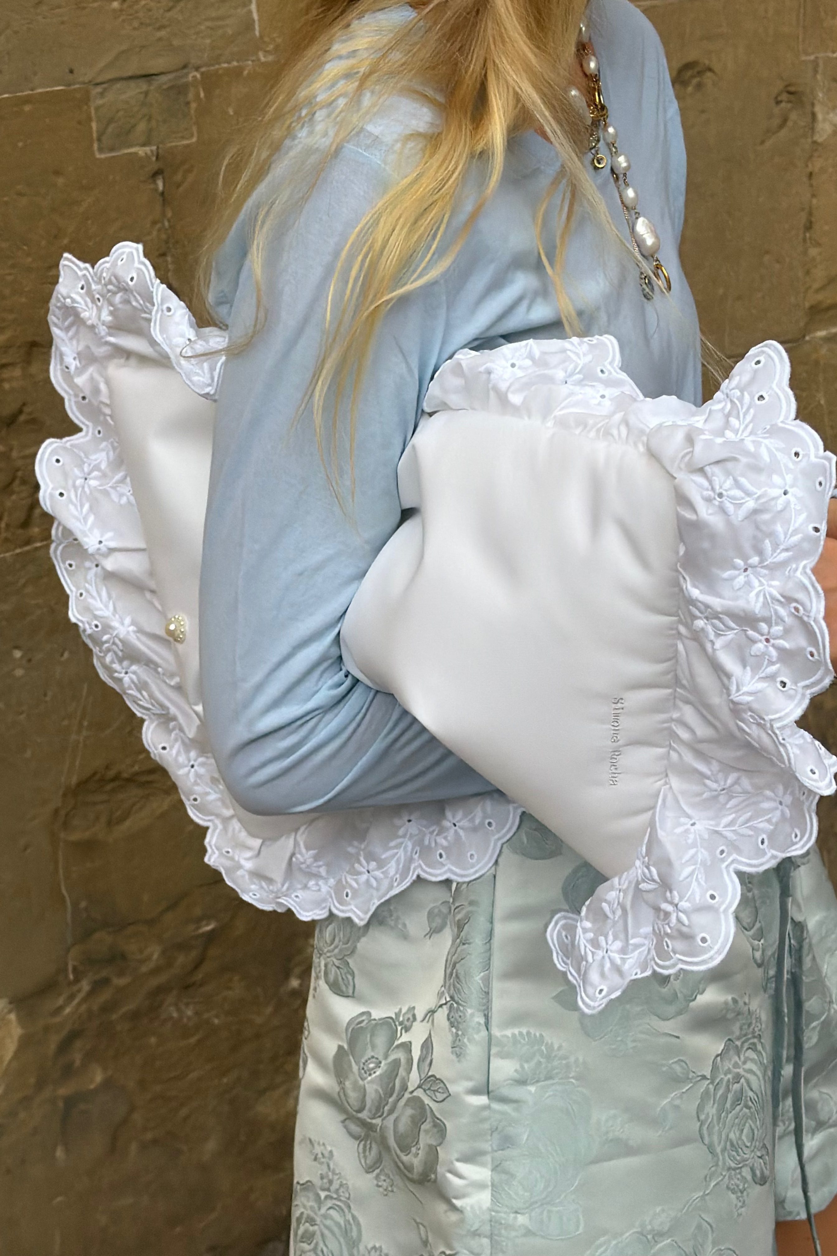Simone Rocha Pillowcase Clutch Bag - White