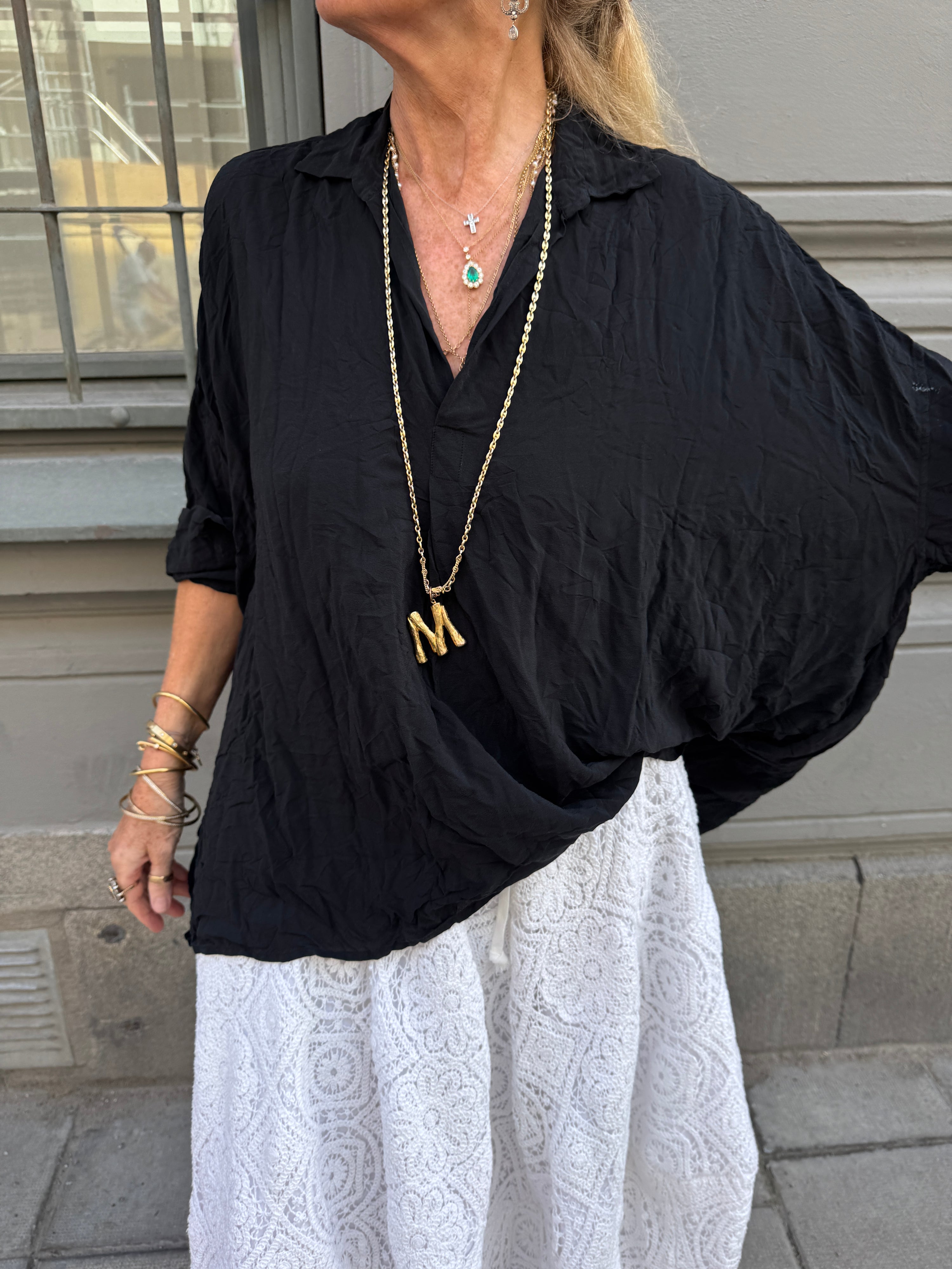 Daniela Gregis Provence Blouse in Black