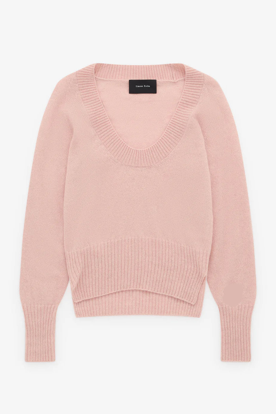 Simone Rocha Scoop Cashmere Jumper (IN BLACK AND BLUSH)