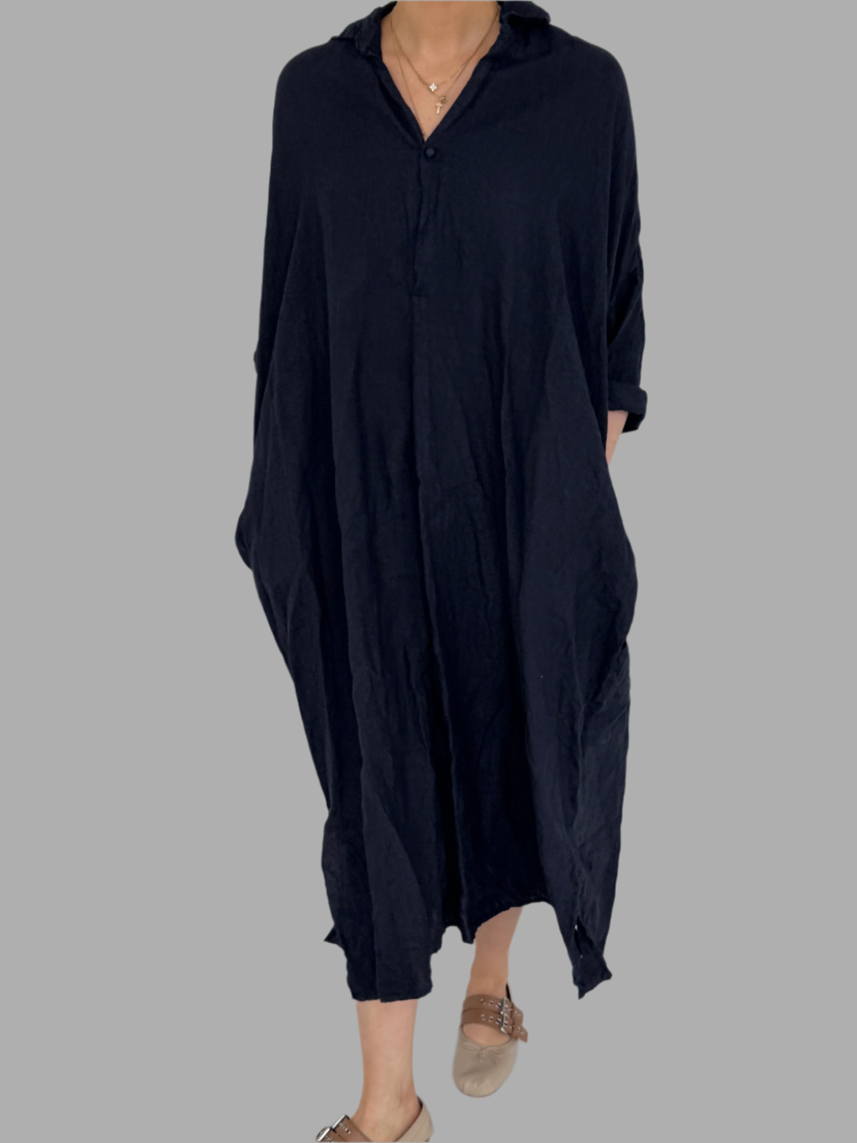 Daniela Gregis Forte dei Marmi linnen dress Navy