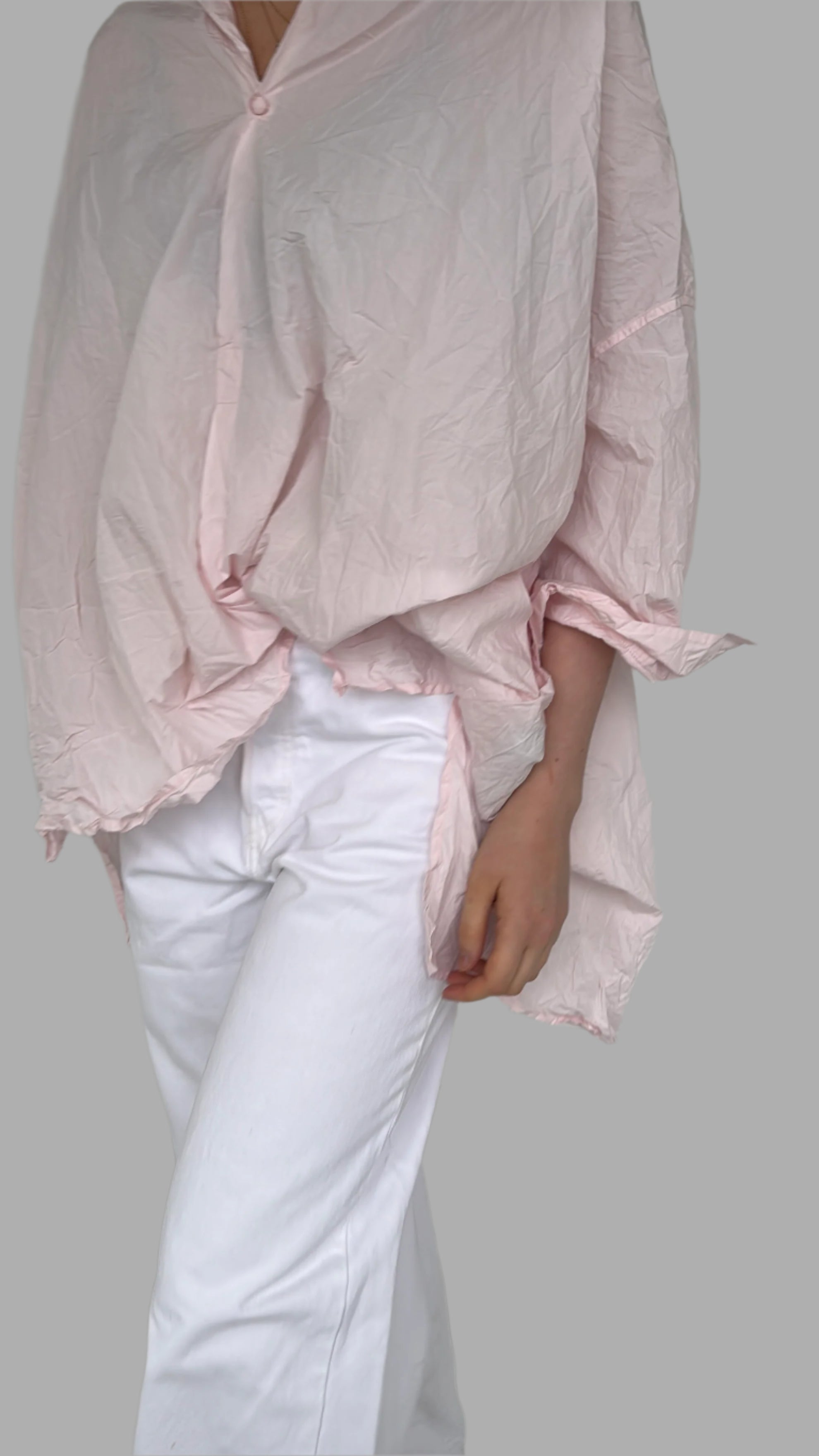 Daniela Gregis crispy cotton MMM blouse in pinkish