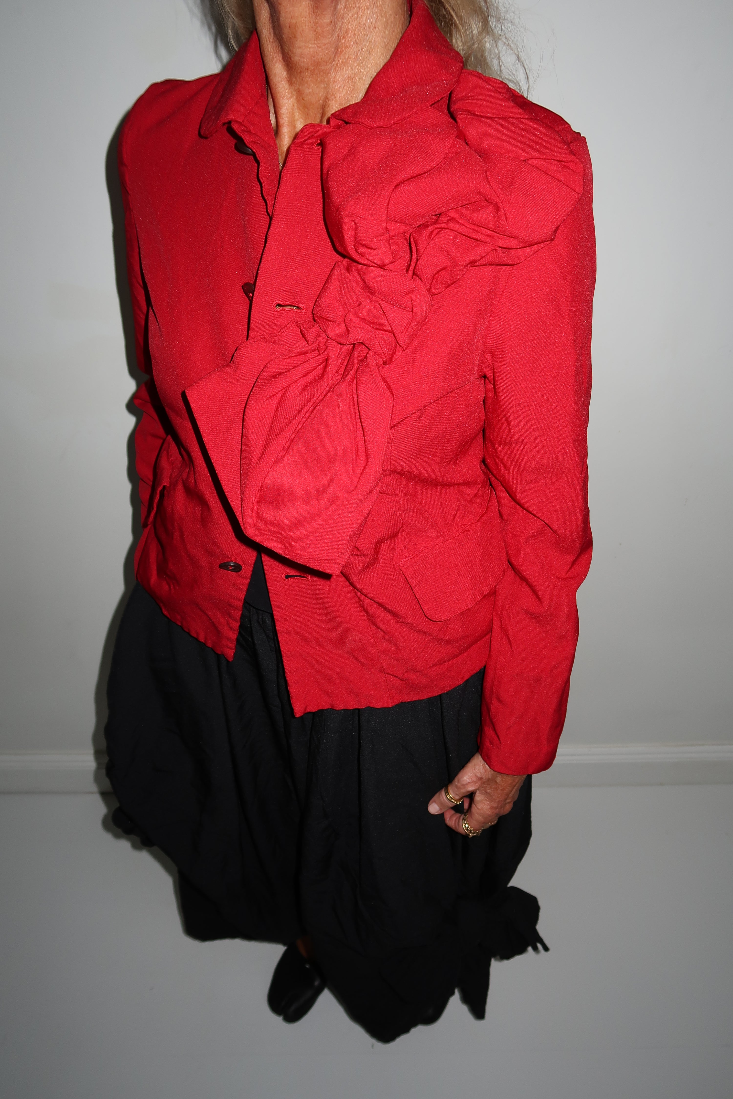 Comme des Garçons Comme des Garçons bow jacket Red