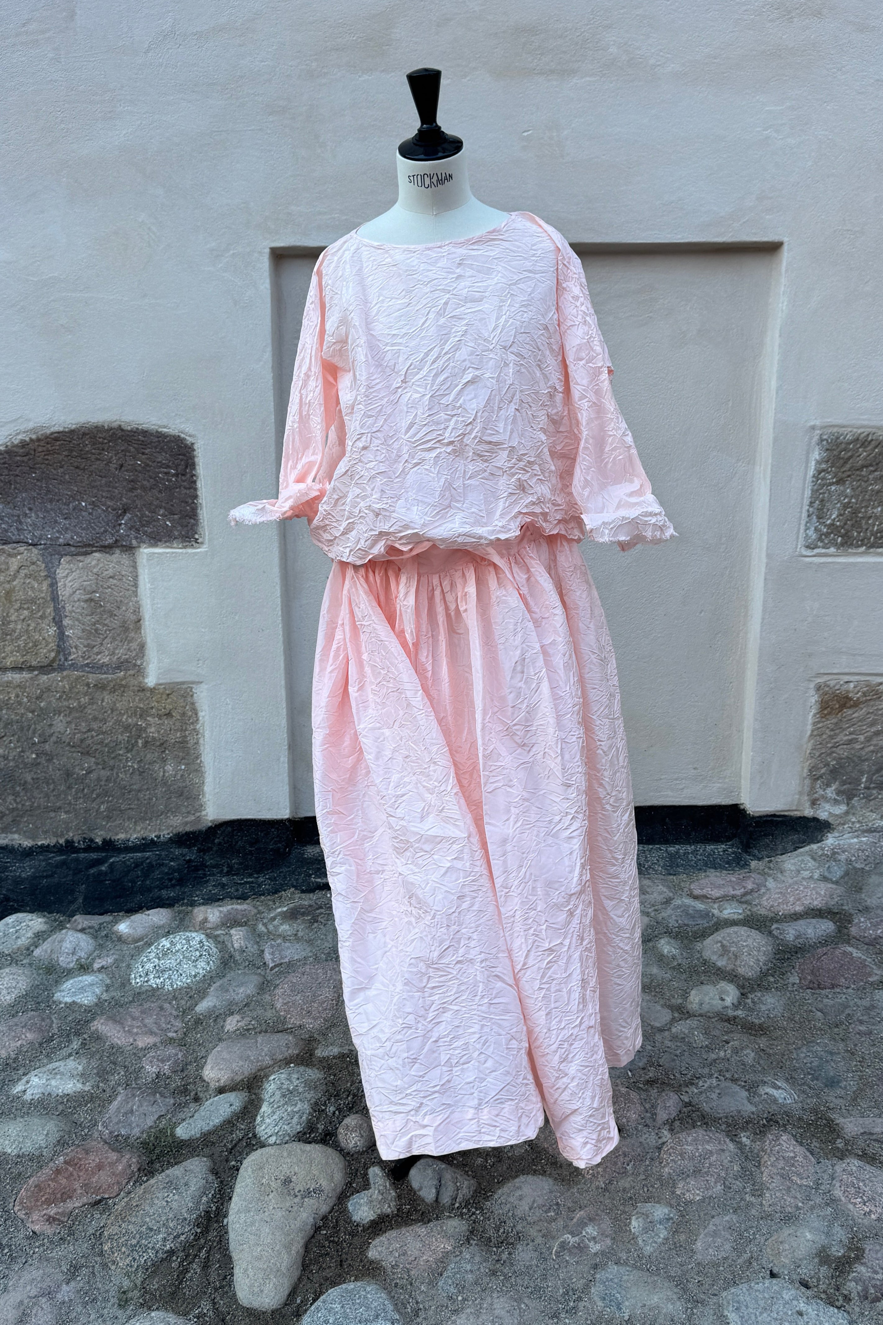 Daniela Gregis Taffeta Silk Skirt Blush