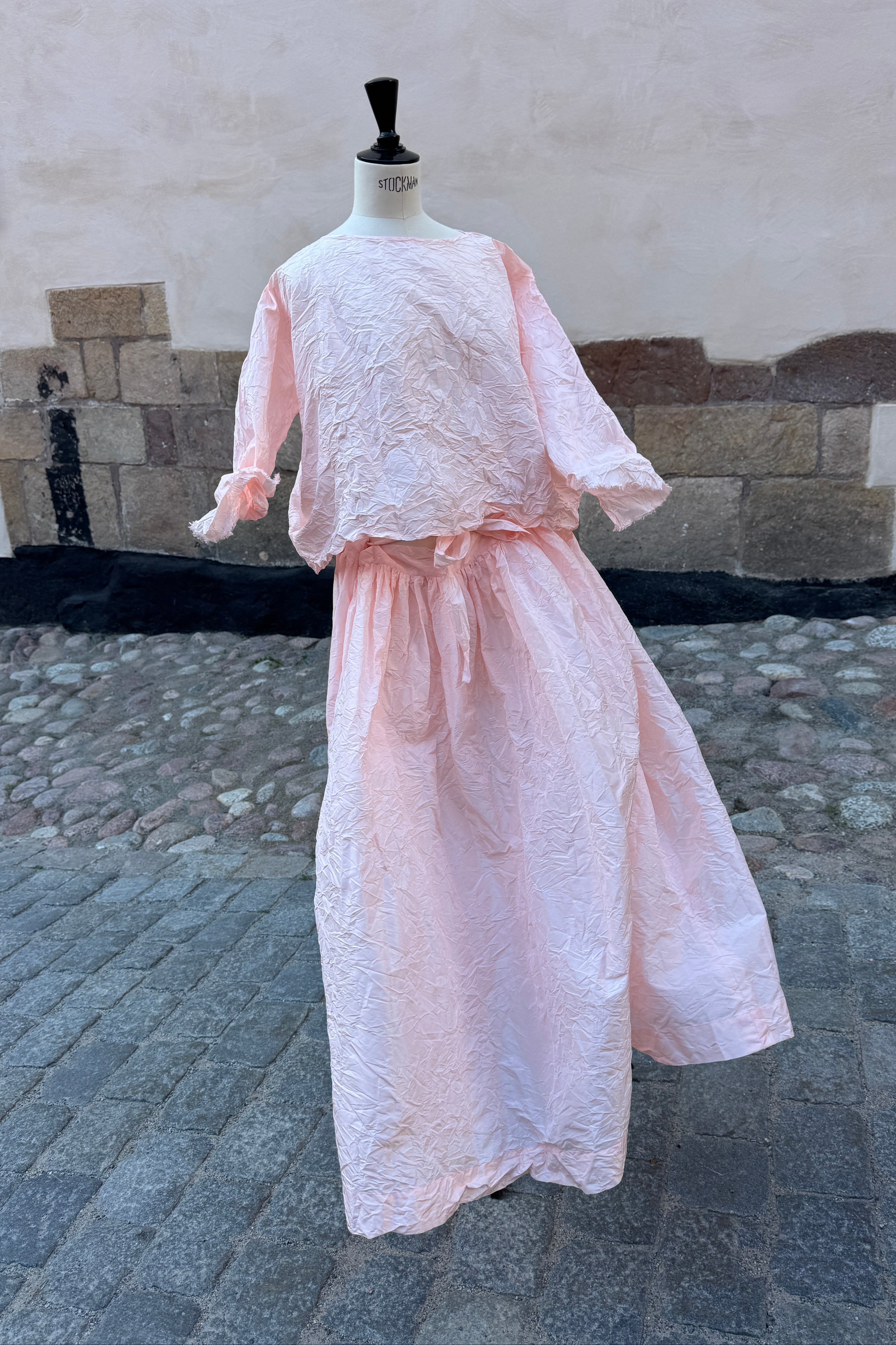 Daniela Gregis Taffeta Silk Skirt Blush