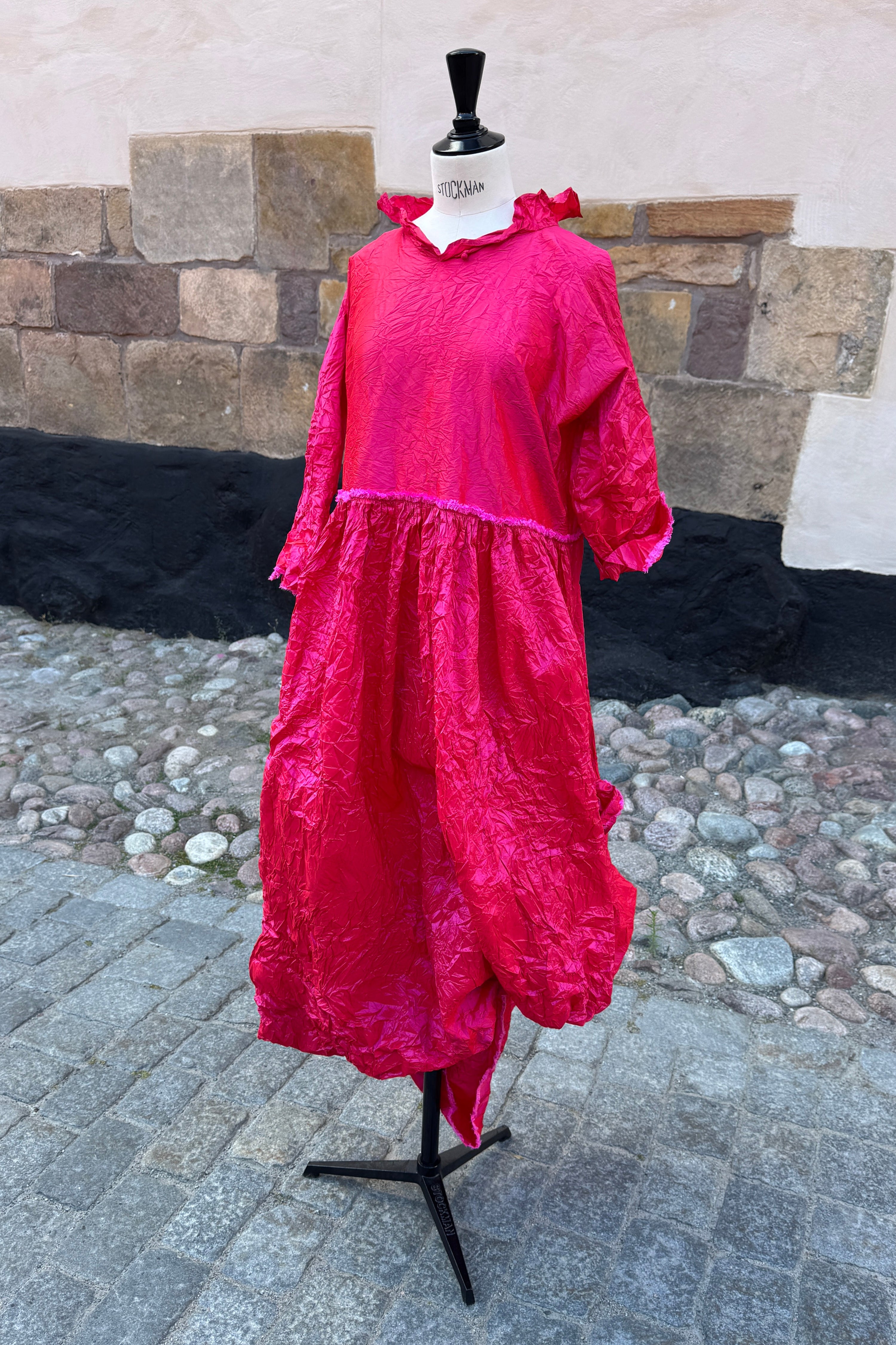 Daniela Gregis fuchsia taffeta dress