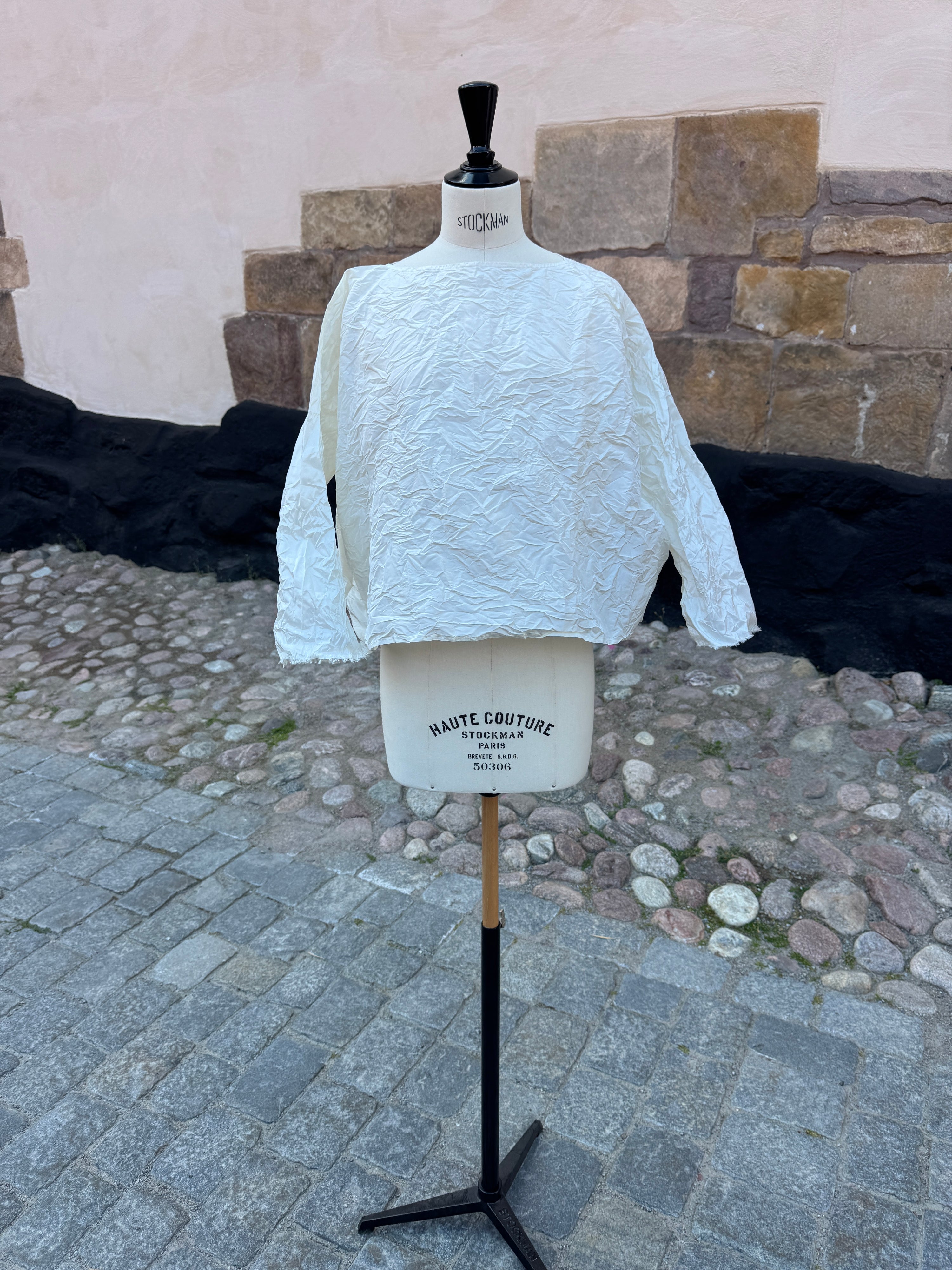 Daniela Gregis Taffeta Silk Lil Blouse Cream